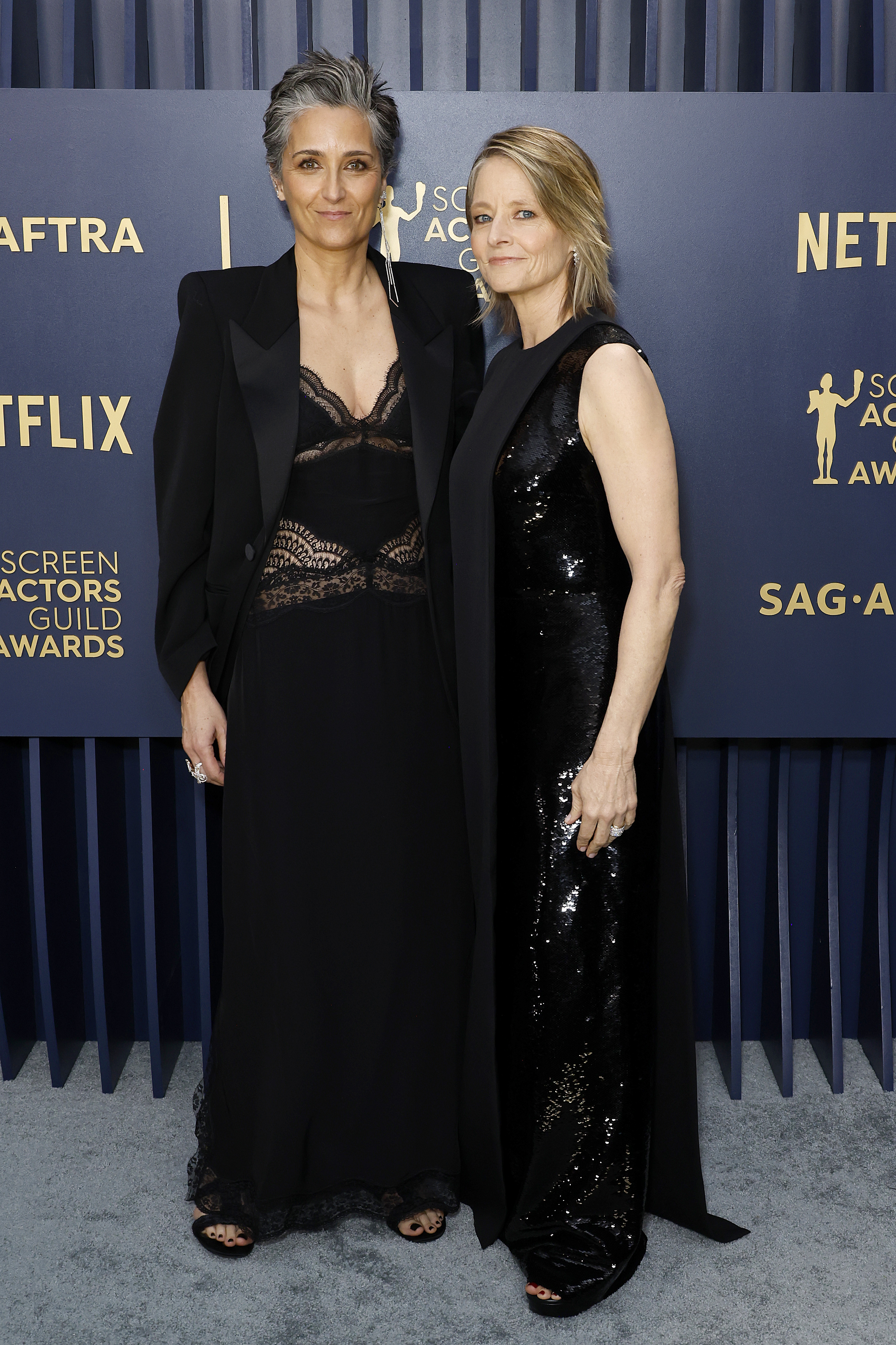 Alexandra Hedison and Jodie Foster at the 2024 Screen Actors Guild Awards | Source: Getty Images
