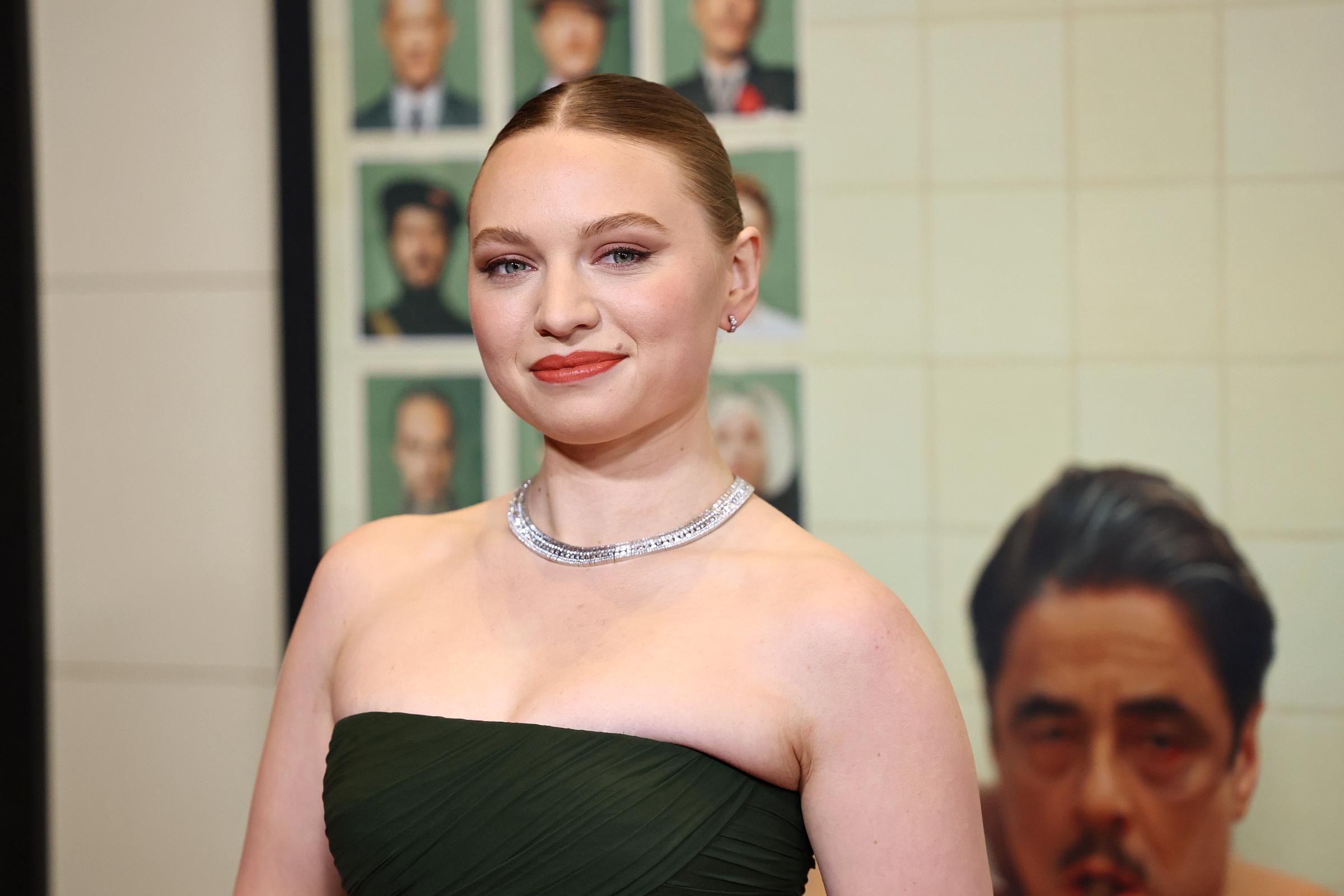 Mia Threapleton attends Focus Features' "The Phoenician Scheme" New York Premiere at Jazz at Lincoln Center on May 28, 2025, in New York City. | Source: Getty Images