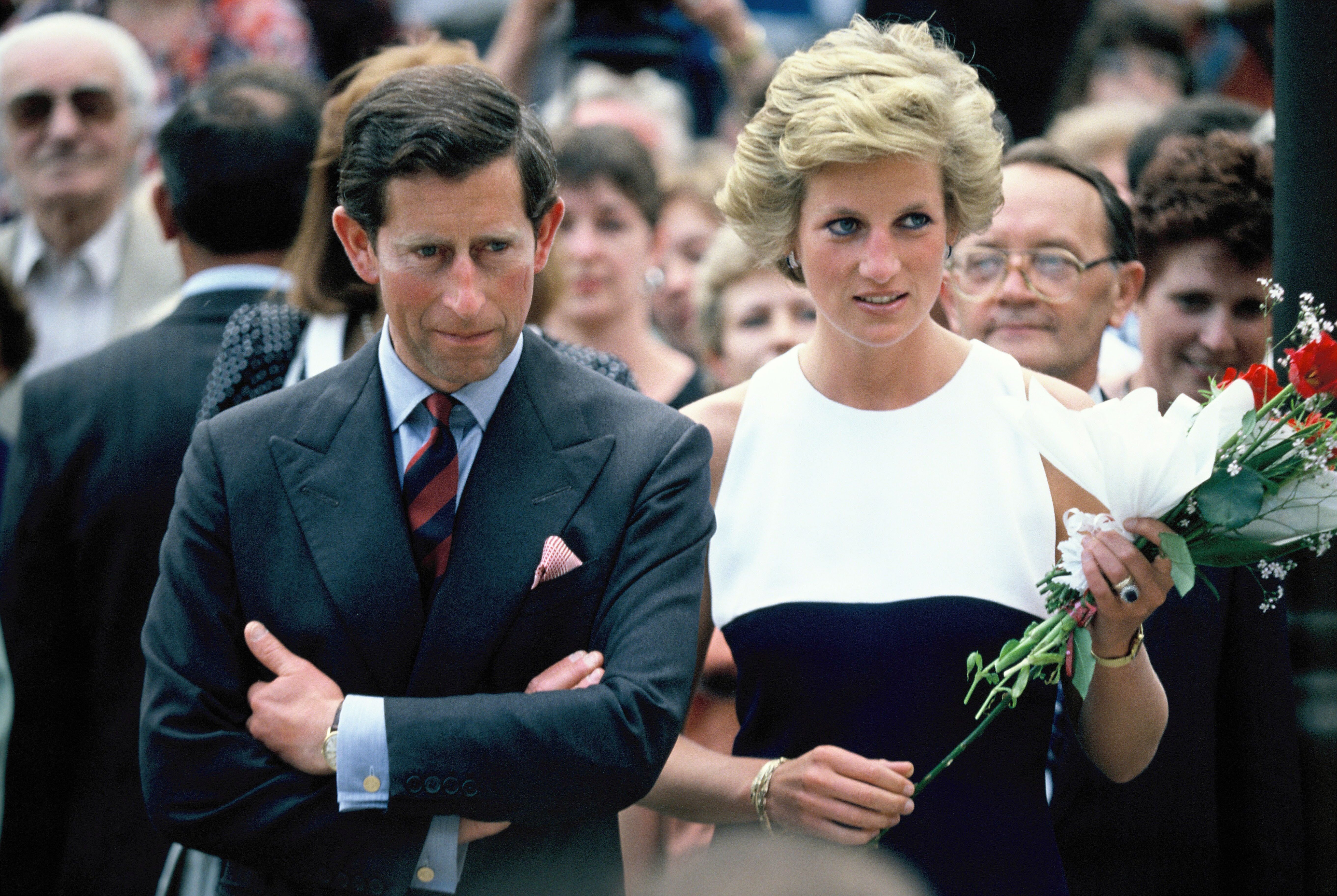  Charles and Diana, Prince and Princess of Wales, during their official visit to Hungary. | Source: Getty Images