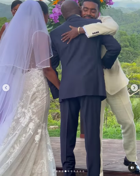 Stephanie Wash being given away to Etienne Maurice by her dad, Ricky Wash, on her and Etienne's wedding day, posted on July 14, 2024 | Source: Instagram/iamrobireed