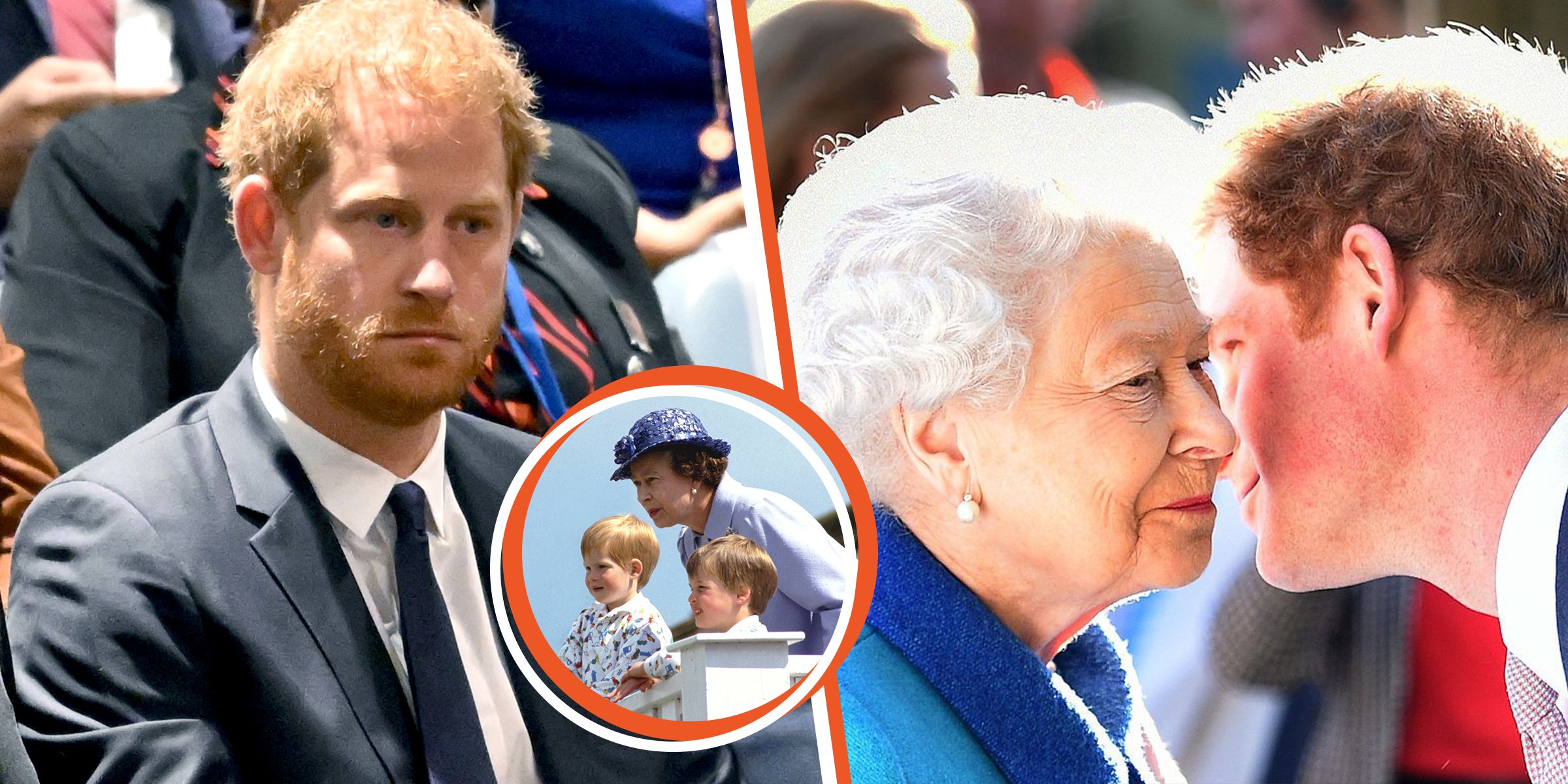 El príncipe Harry. | El príncipe William, el príncipe Harry y la reina Elizabeth II. | El príncipe Harry y la reina Elizabeth II. | Foto: Getty Images