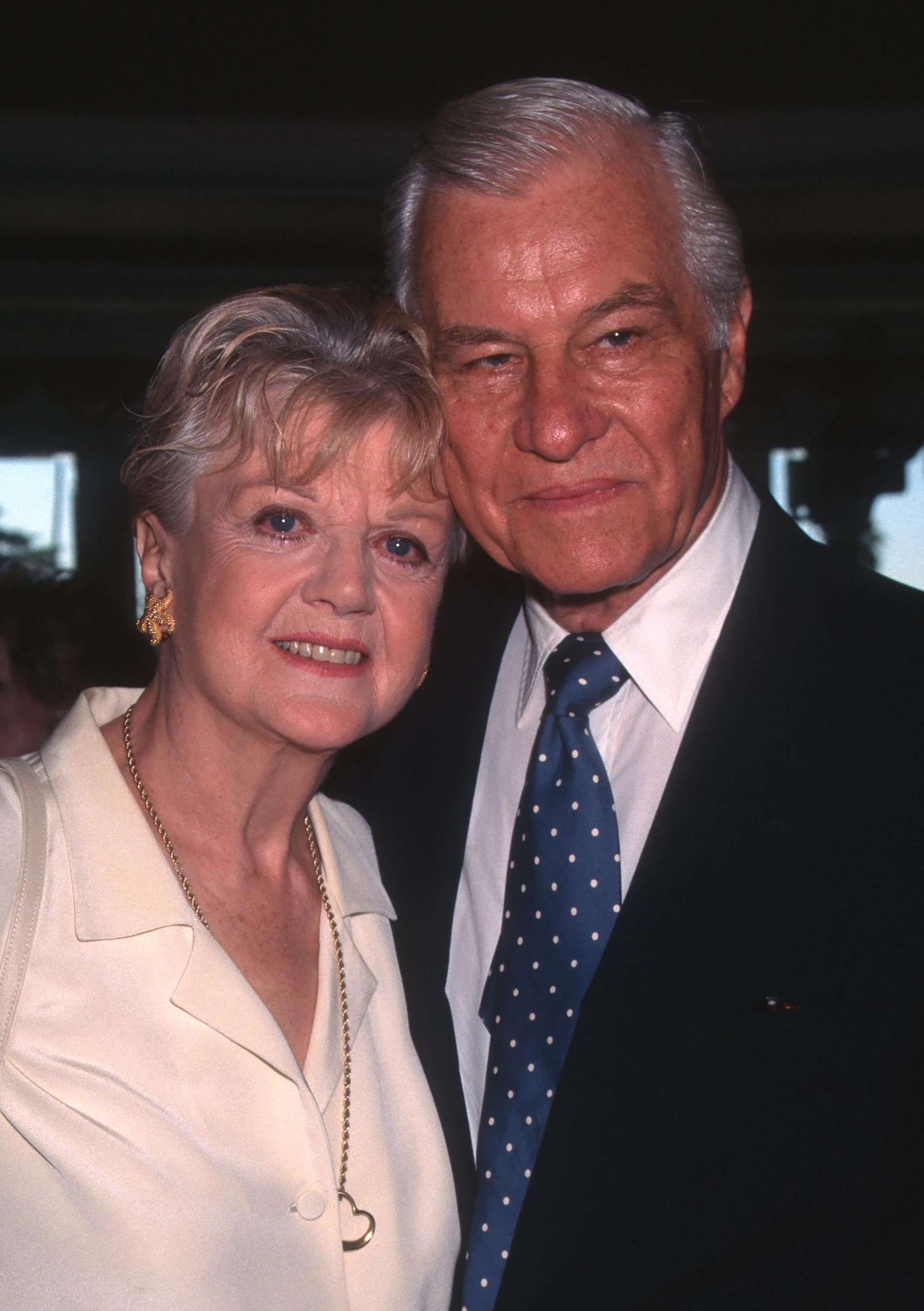 Angela Lansbury and Peter Shaw are photographed at the Lucy Awards, on September 7, 1996, in Beverly Hills  | Source: Getty Images