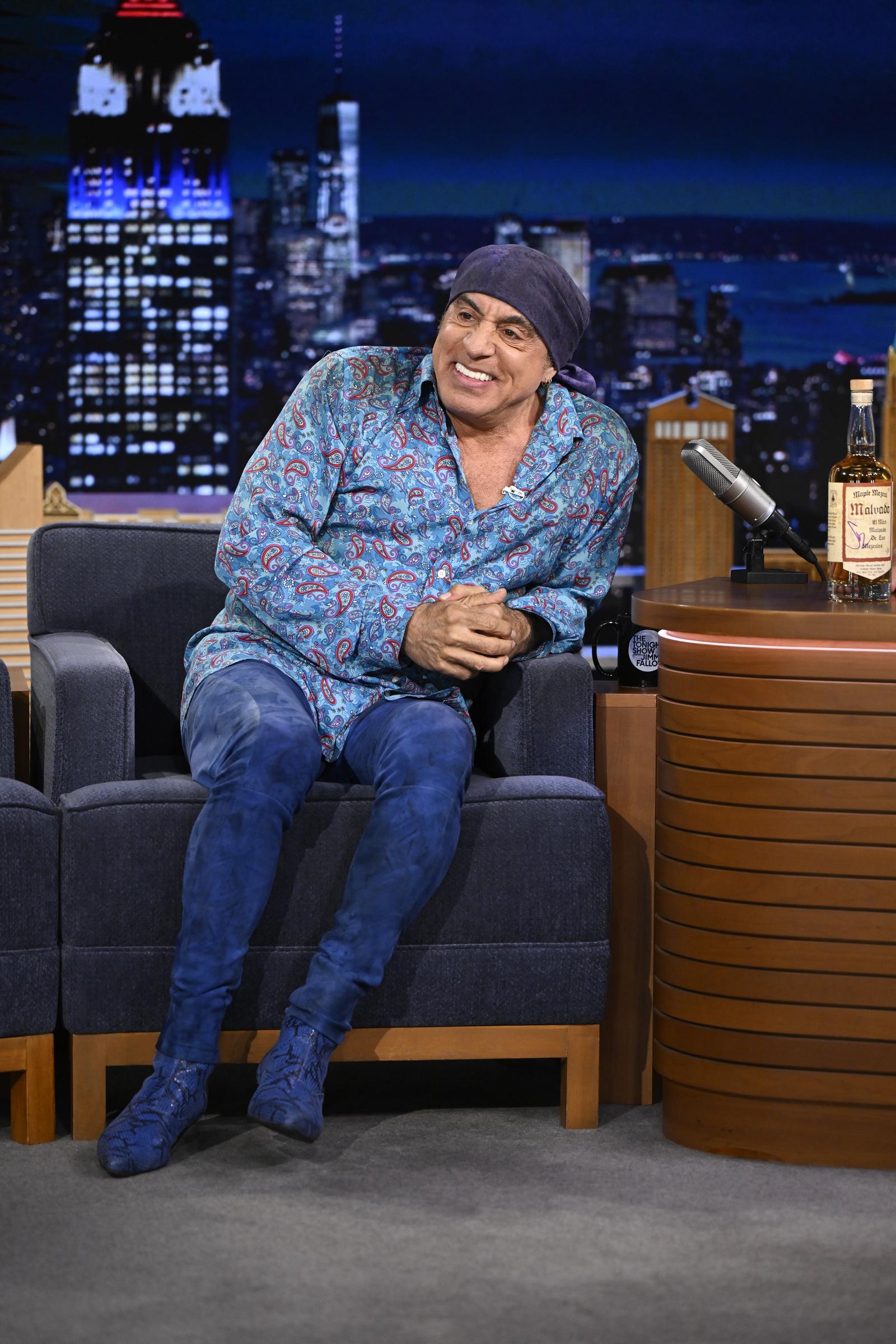 Steven Van Zandt was inducted into the Rock and Roll Hall of Fame alongside the E Street Band. For this taping, he was interviewed on "The Tonight Show Starring Jimmy Fallon" on May 4, 2026. | Source: Getty Images