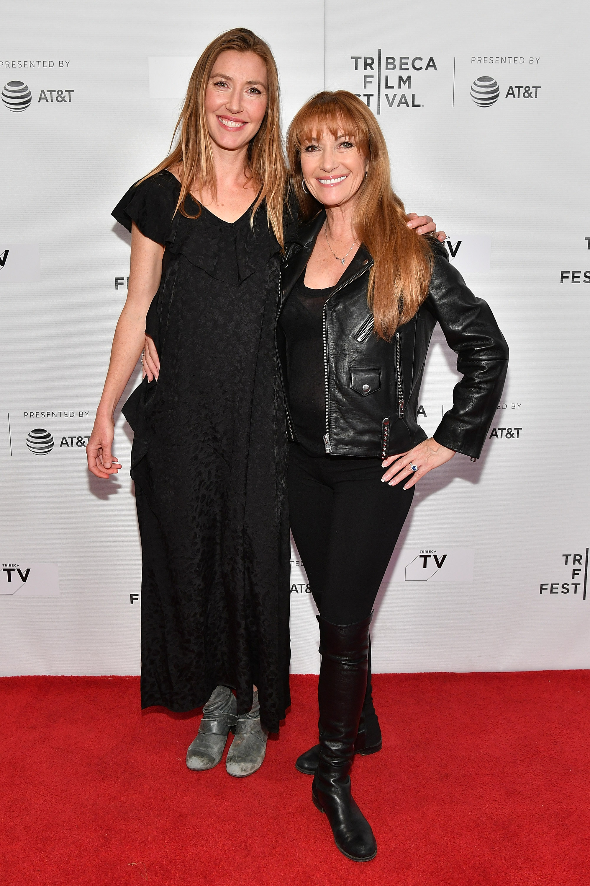 Katherine Flynn and Jane Seymour attend the screening of "Oversharing" on April 23, 2018, in New York City. | Source: Getty Images