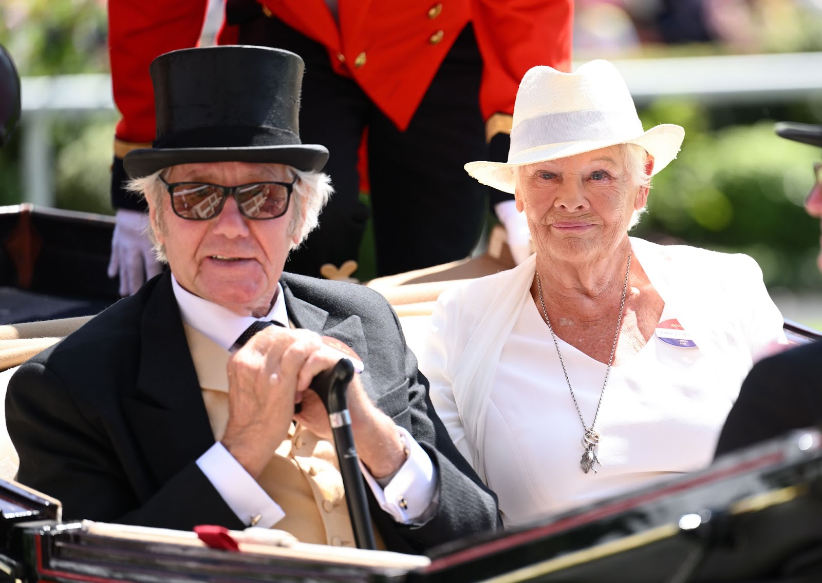 David Mills and Judi Dench on day four of Royal Ascot 2023 at Ascot Racecourse on June 23 in Ascot, England. | Source: Getty Images