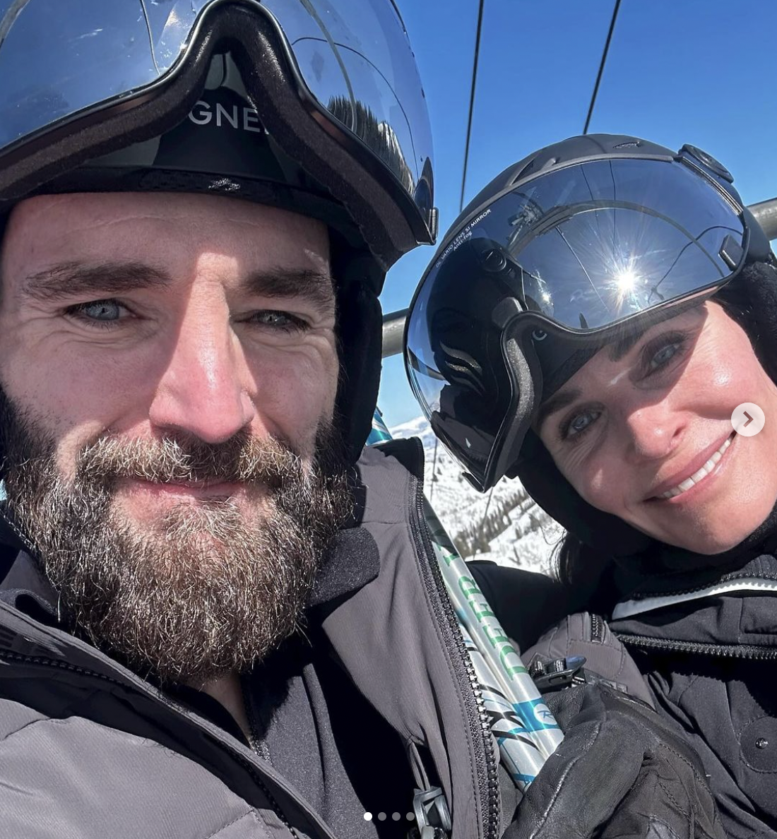Courtney Cox and Johnny McDaid during a ski trip, dated March 2024 | Source: Instagram/CourteneyCoxOfficial
