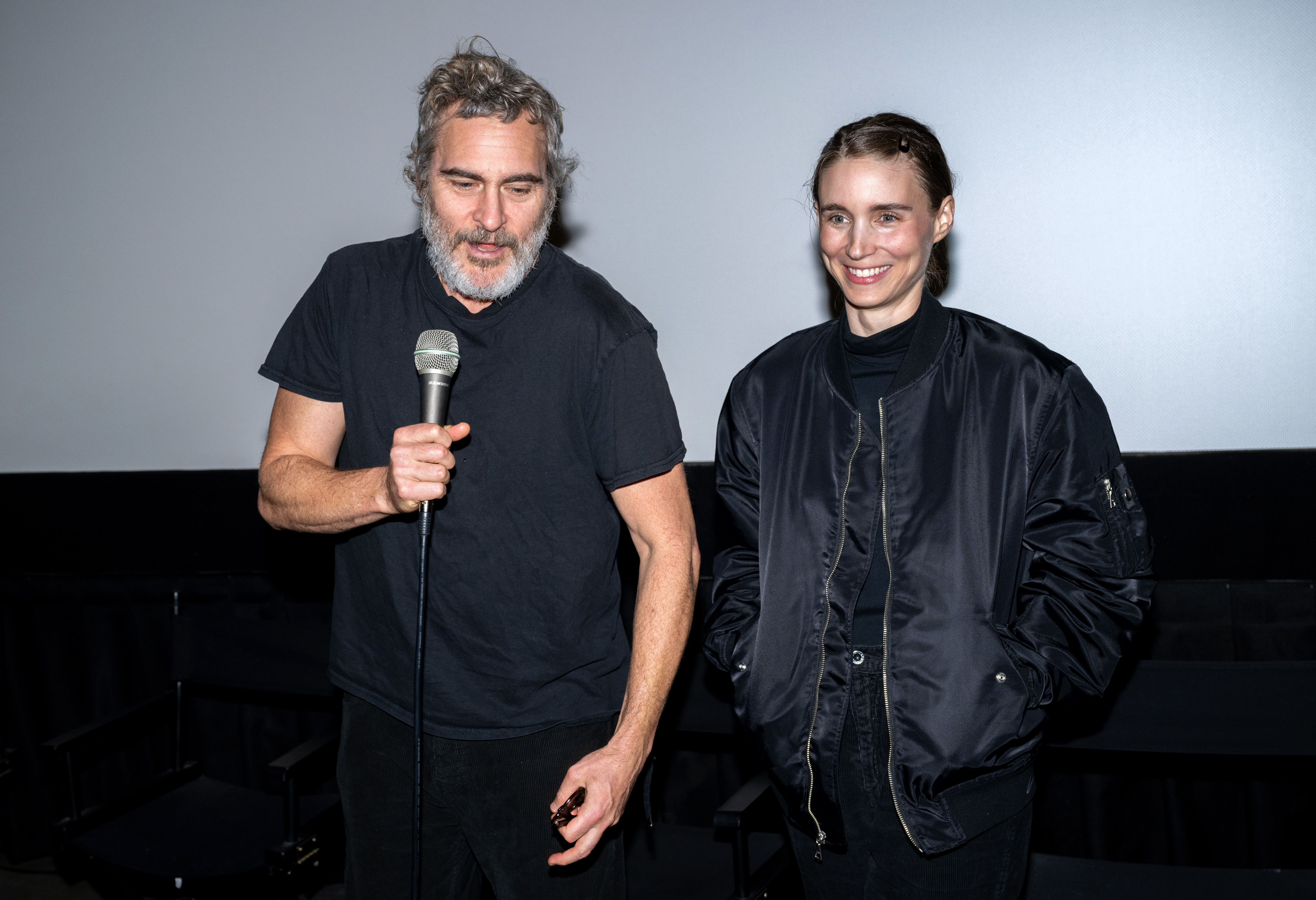 Joaquin Phoenix and Rooney Mara at the Los Angeles Special Screening of "The Smell Of Money" in Santa Monica, California on October 14, 2023 | Source: Getty Images