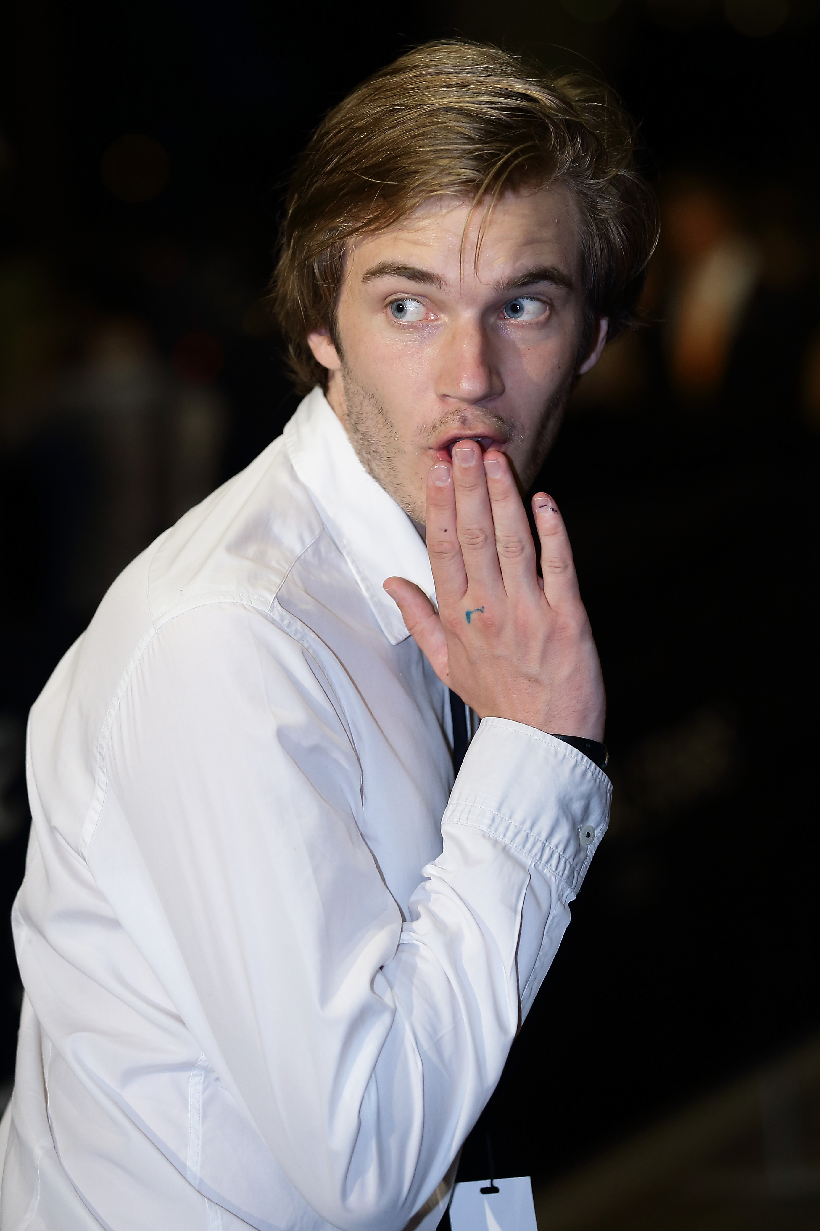 PewDiePie on the red carpet during the Social Star Awards 2013 at Marina Bay Sands on May 23 in Singapore. | Source: Getty Images