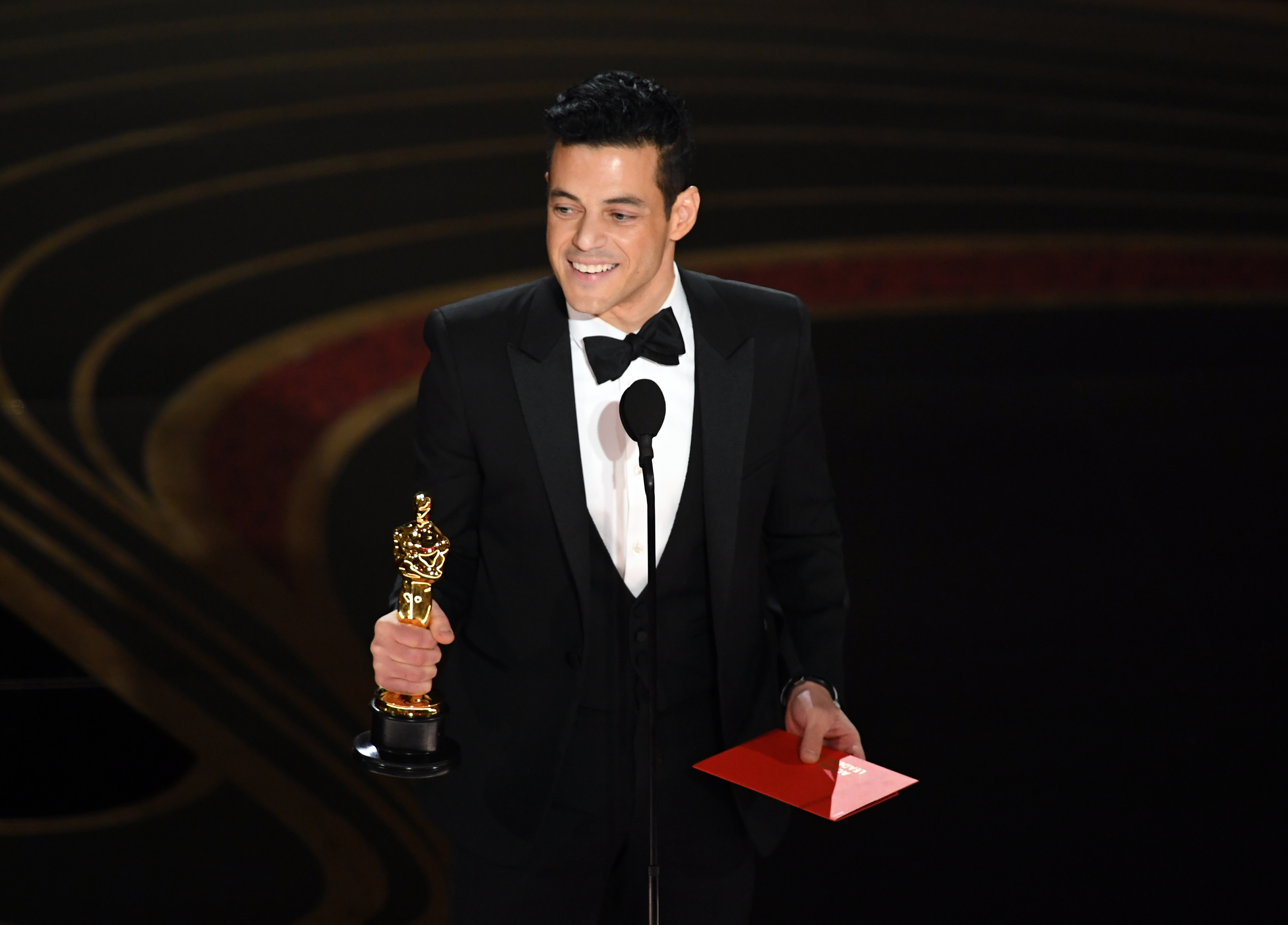 Rami Malek accepts the Actor in a Leading Role award for "Bohemian Rhapsody" onstage during the 91st Annual Academy Awards on February 24, 2019 in Hollywood, California. | Source: Getty Images