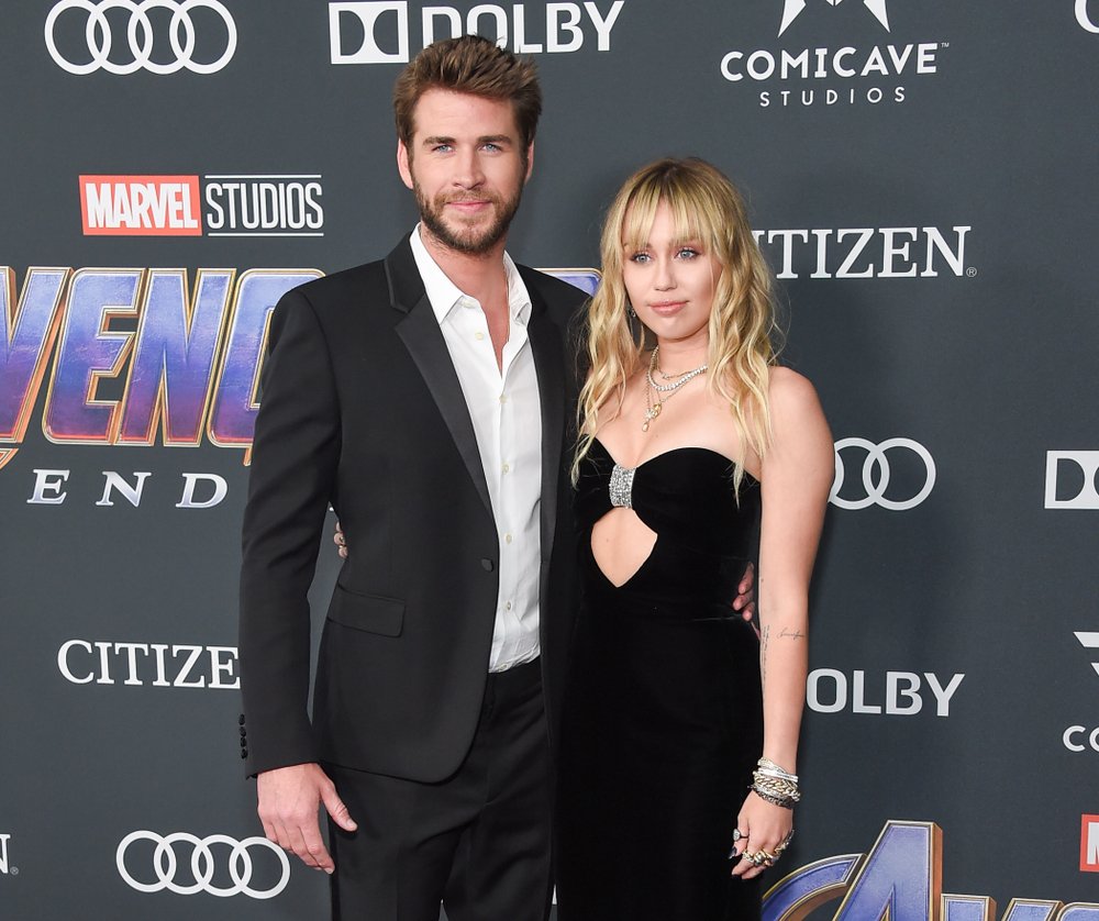 Miley Cyrus and Liam Hemsworth pictured at the premiere Of Walt Disney Studios Motion Pictures "Avengers: Endgame" 2019, California. | Photo: Getty Images