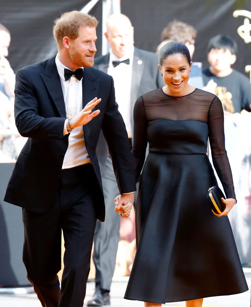 Prince Harry and Meghan Markle at the Leicestar Square on July 14 2019 in London, England  | Source: Getty Images