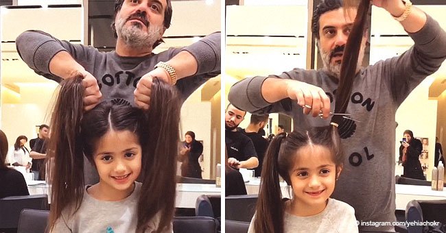 Le barbier coupe simplement la queue de cheval d'une fille à la Rapunzel et le résultat est incroyable