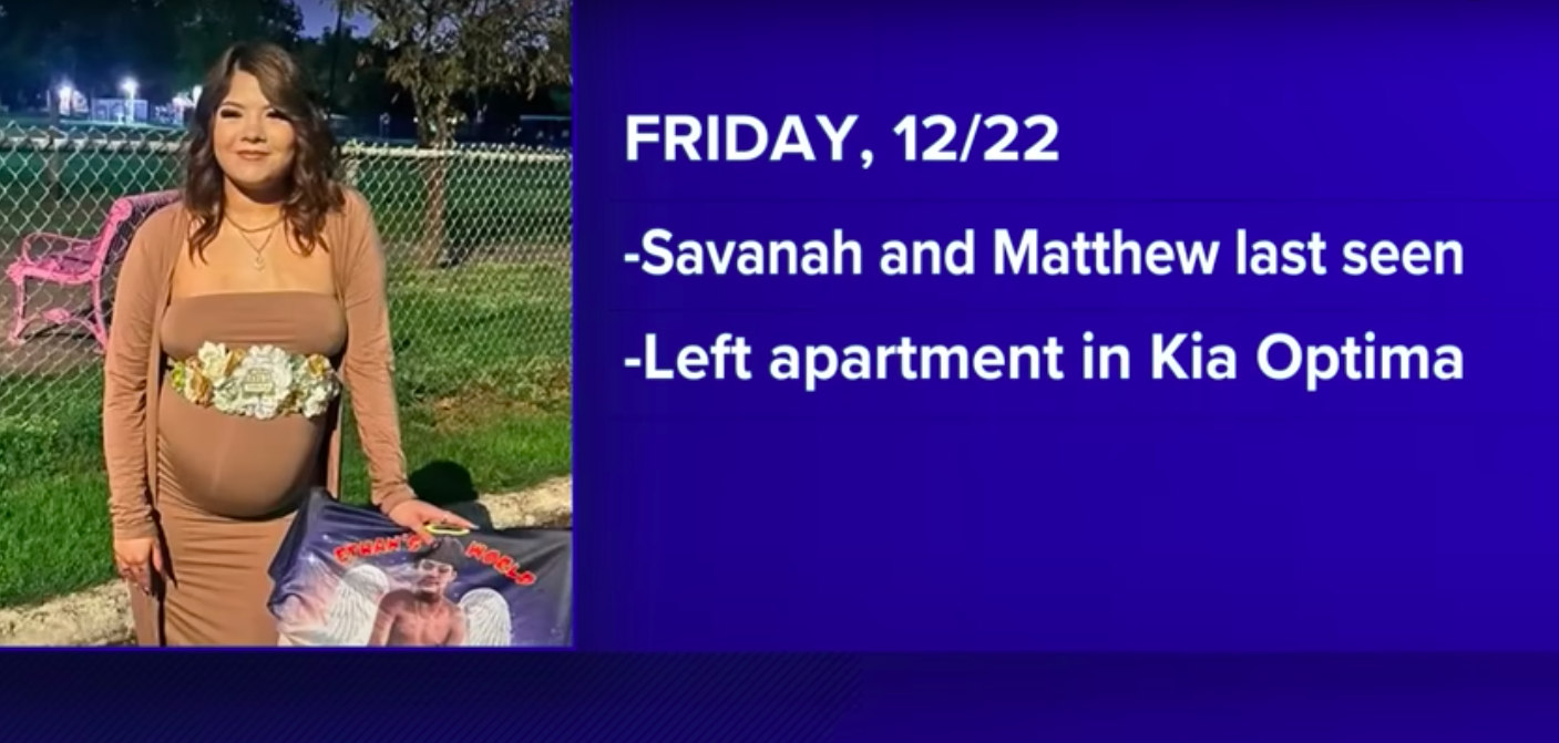 Savannah Soto and the information concerning when she was last seen posted on December 27, 2023 | Source: YouTube/KENS 5: Your San Antonio News Source