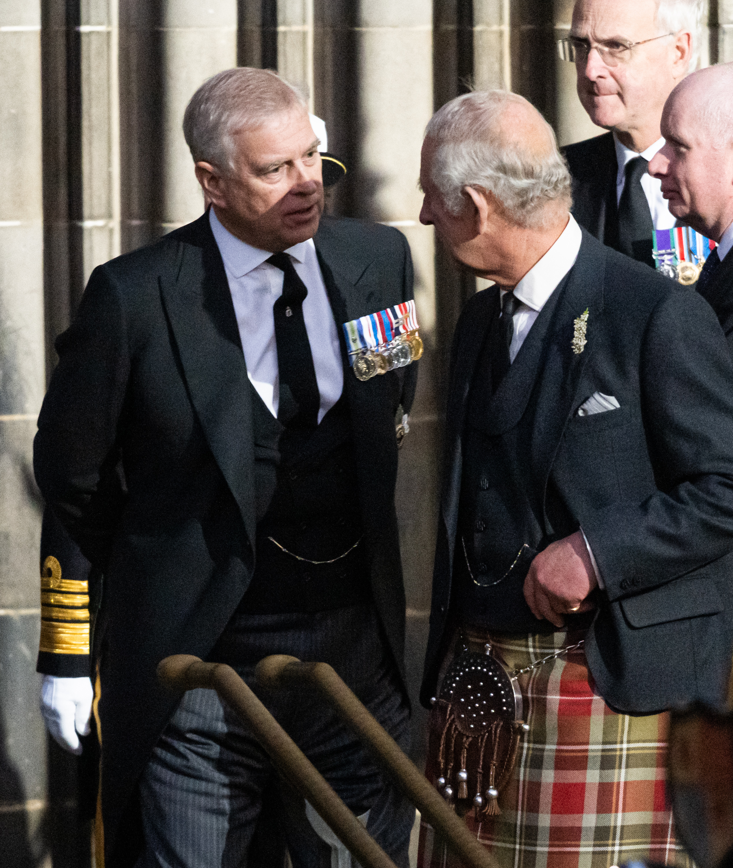 Prince Andrew, Duke of York and King Charles III on September 12, 2022, in Edinburgh, Scotland | Source: Getty Images