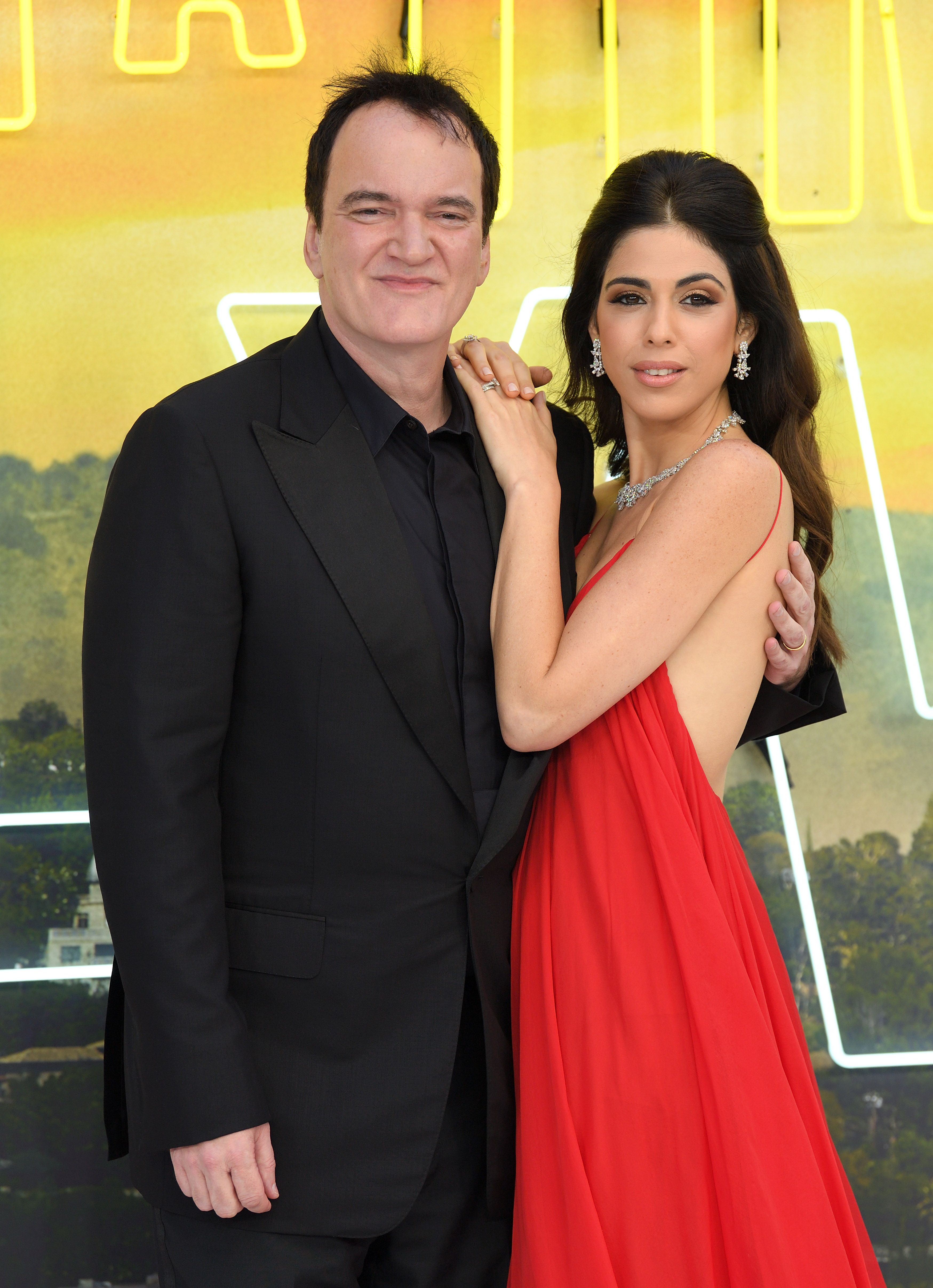 Quentin Tarantino and Daniella Pick at the "Once Upon a Time... in Hollywood" UK premiere in 2019 in London, England | Source: Getty Images