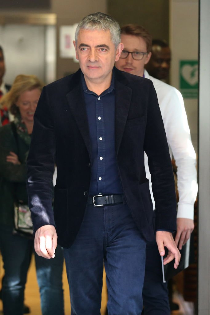 Rowan Atkinson at BBC Radio 2 for the Chris Evans Breakfast Show on September 21, 2018 | Photo: Getty Images