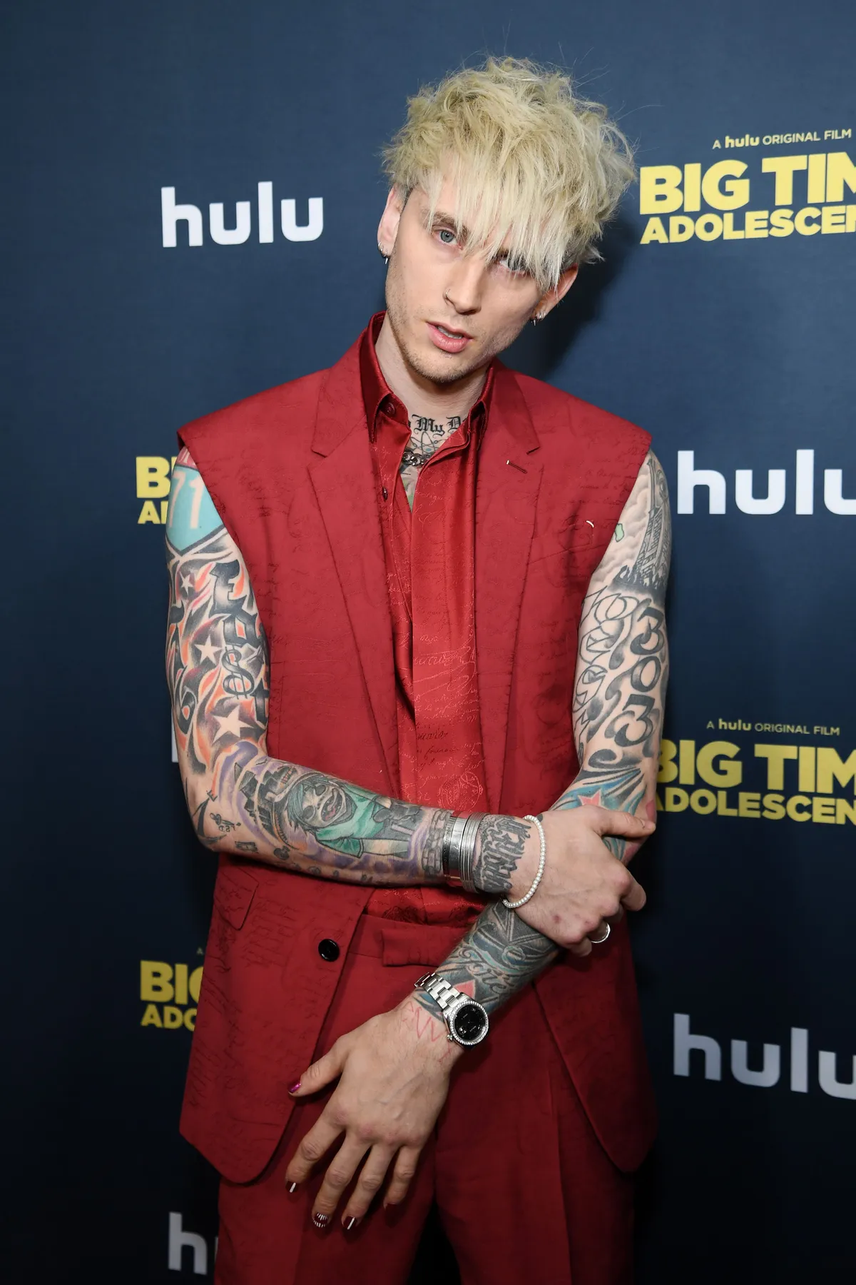 Machine Gun Kelly at the premiere of "Big Time Adolescence" in March 2020 in New York City. | Photo: Getty Images