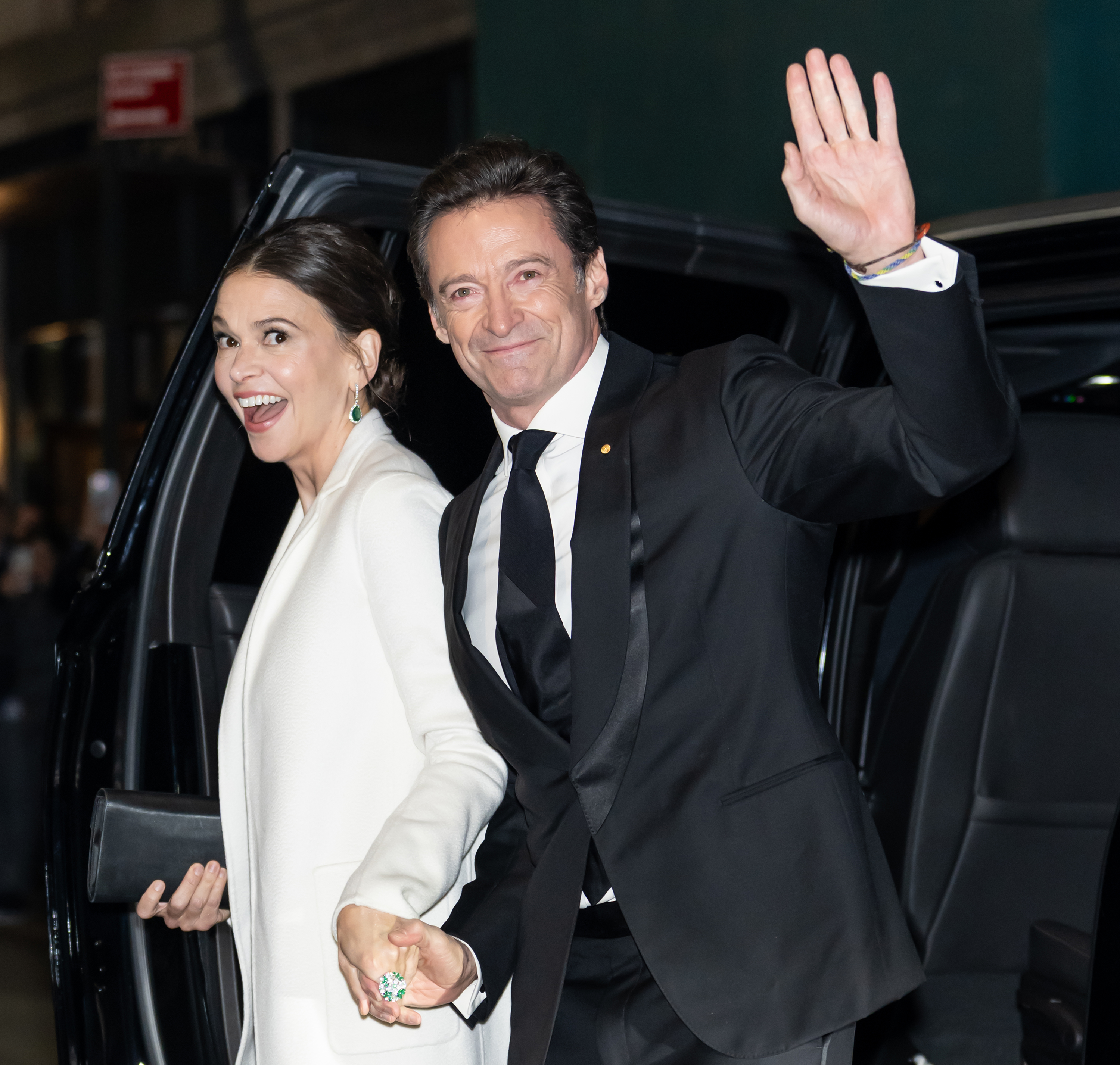 Sutton Foster and Hugh Jackman attend the 35th Gotham Film Awards at Cipriani Wall Street on December 1, 2025 in New York City. | Source: Getty Images