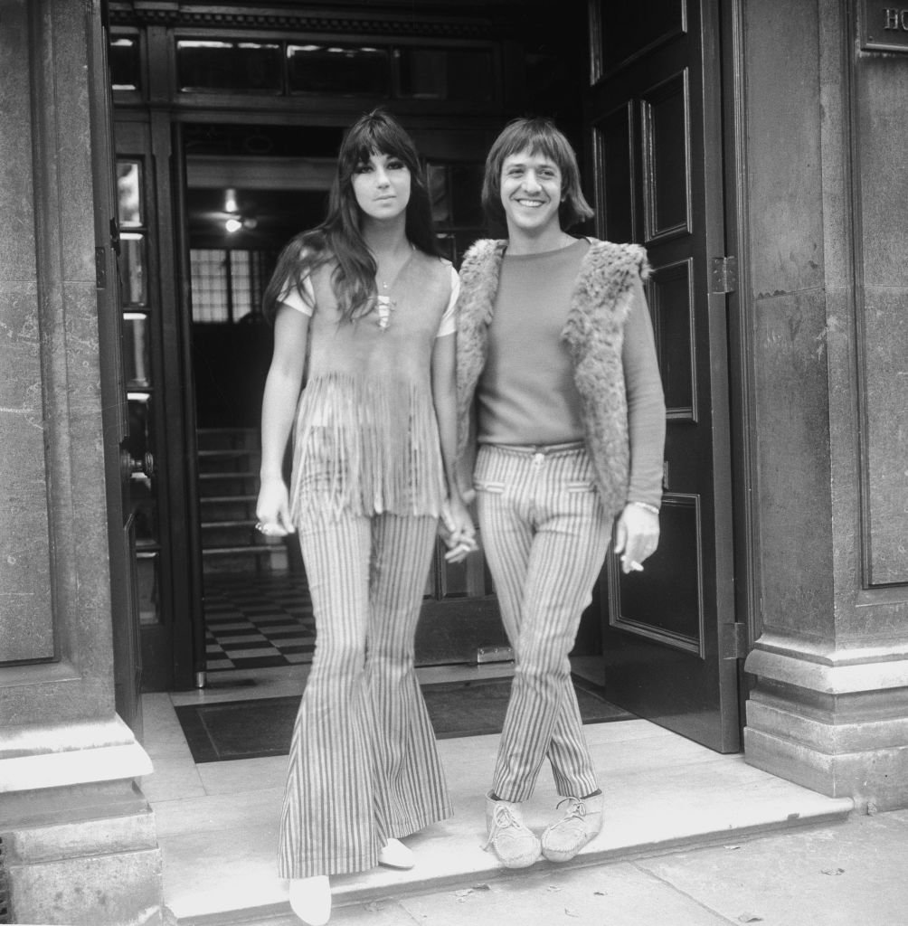 Sonny Bono and Cher in Britain just after getting married. | Source: Getty Images