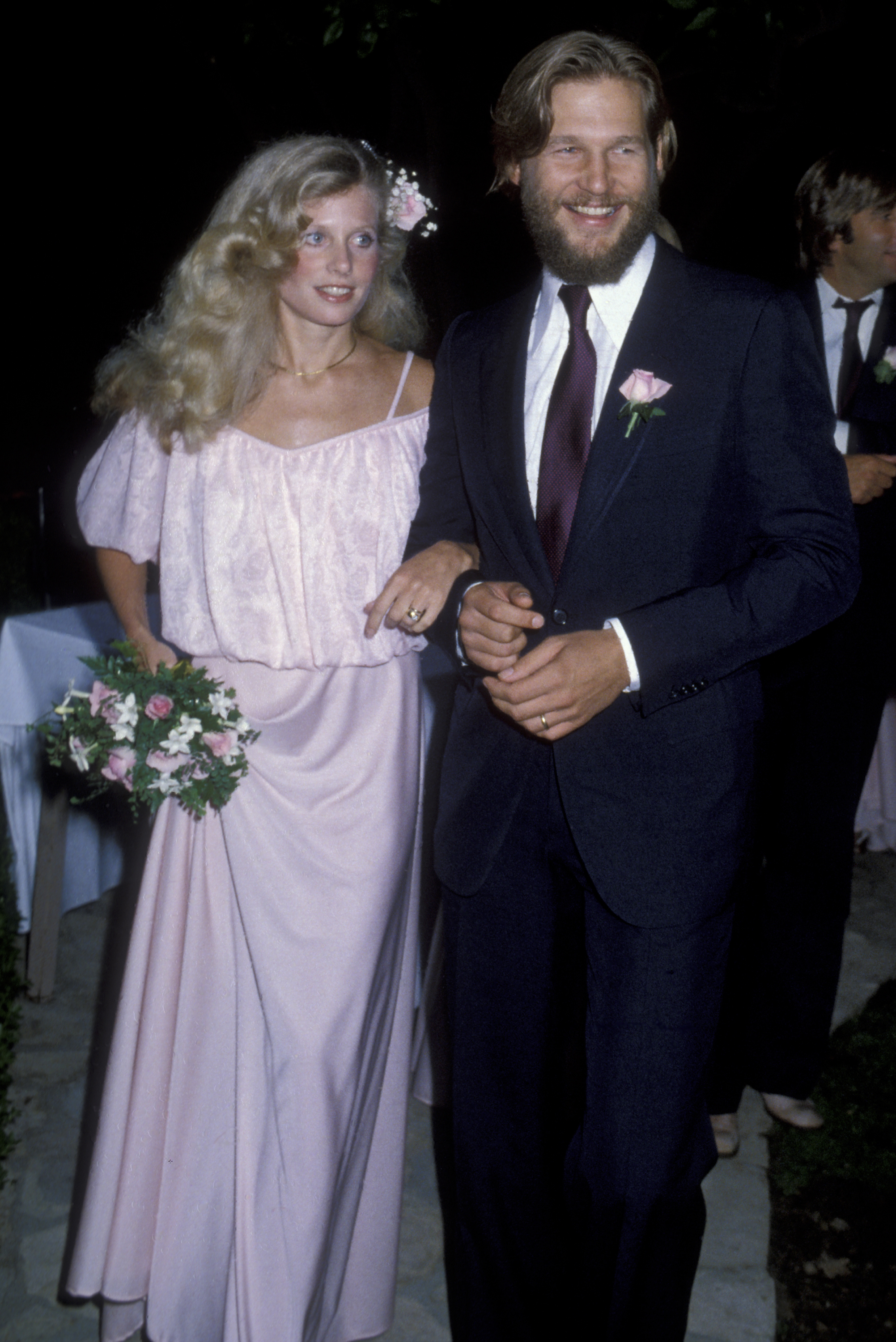 Jeff and Susan Bridges attend Cindy Bridges Wedding Reception in Bel Air, California on August 31, 1979. | Source: Getty Images