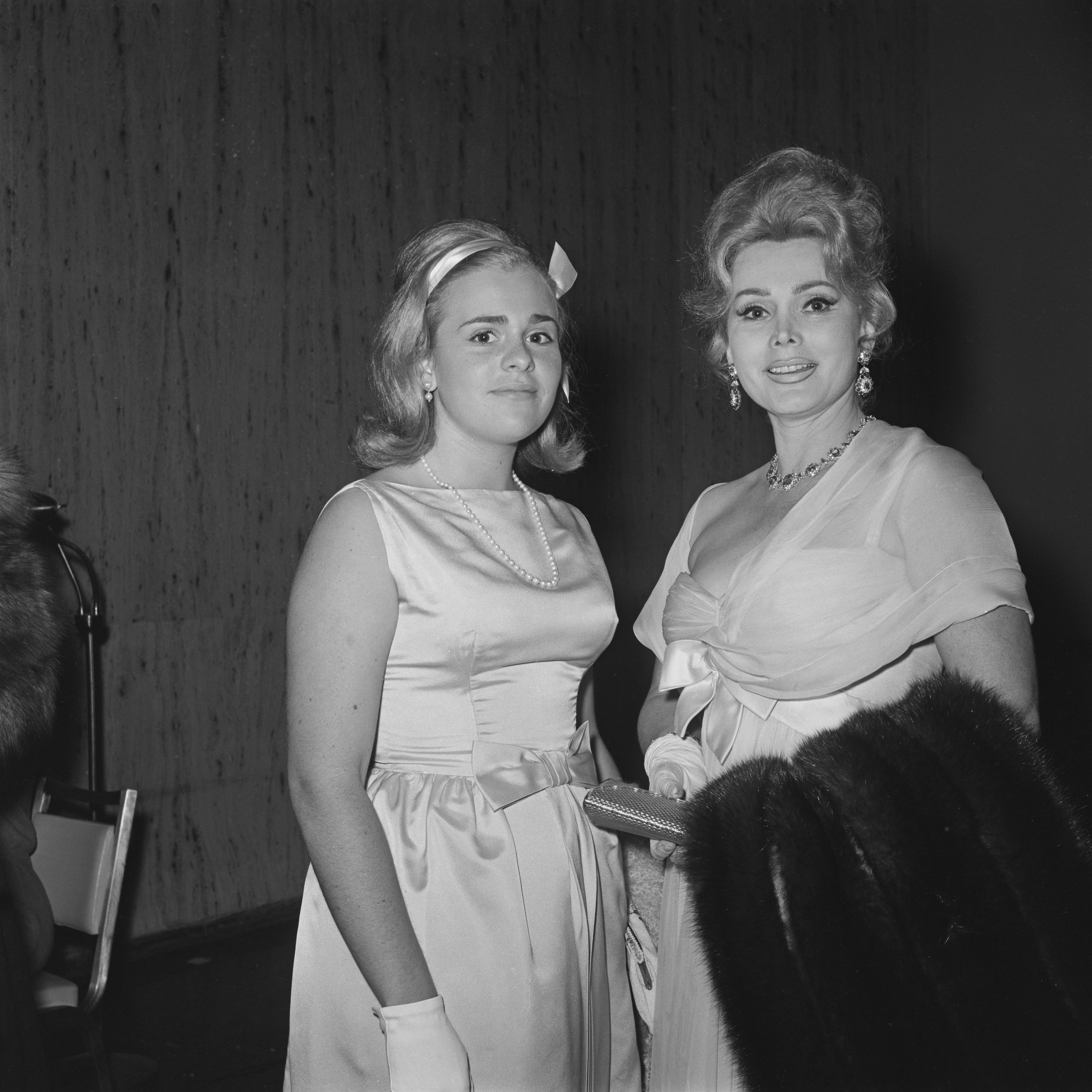 Francesca Hilton and Zsa Zsa Gabor at the Hope Dinner, circa 1963. | Source: Archive Photos/Getty Images