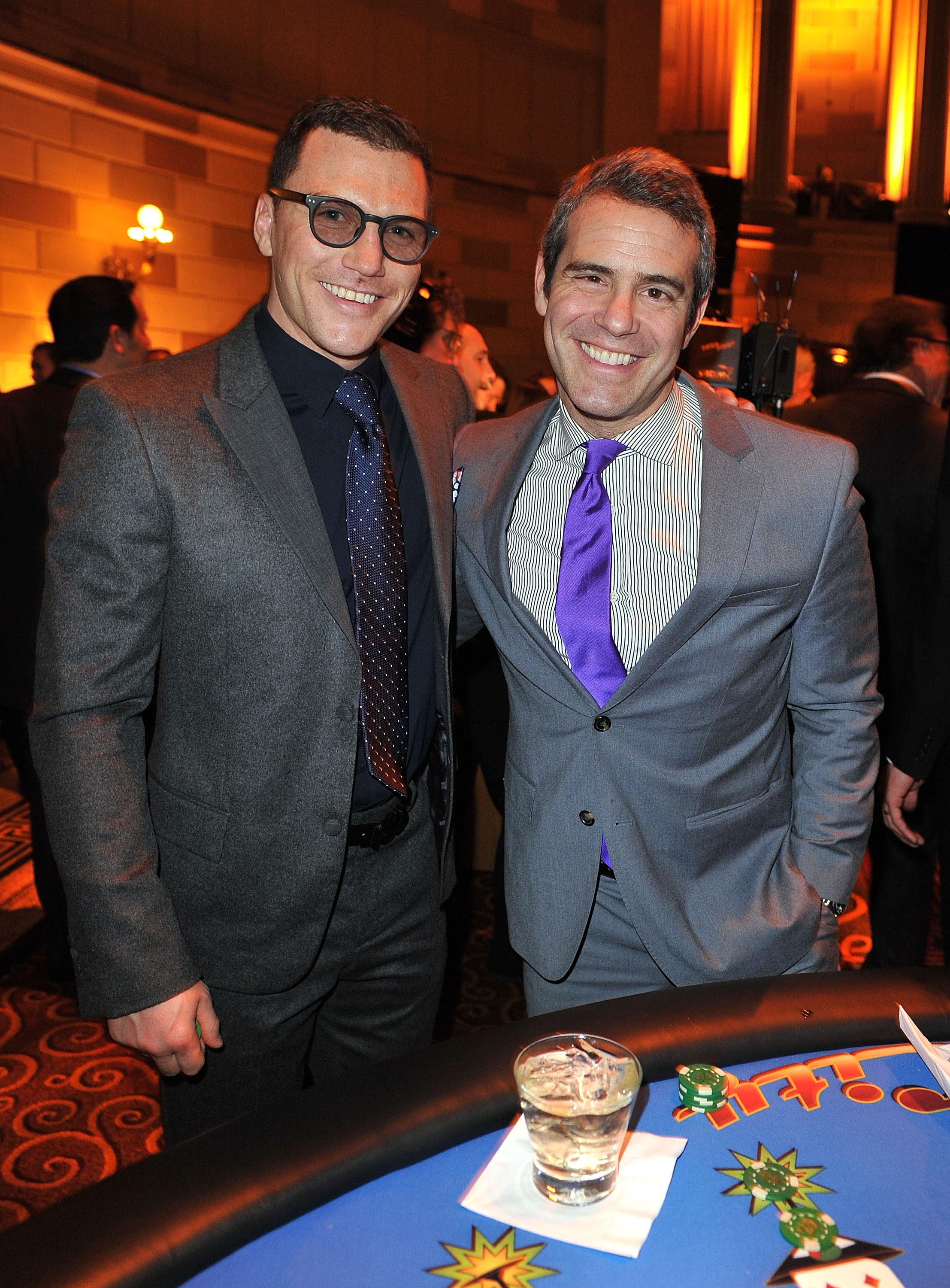 Sean Avery and Andy Cohen at the New York Rangers Casino Night on February 15, 2011, in New York City | Source: Getty Images