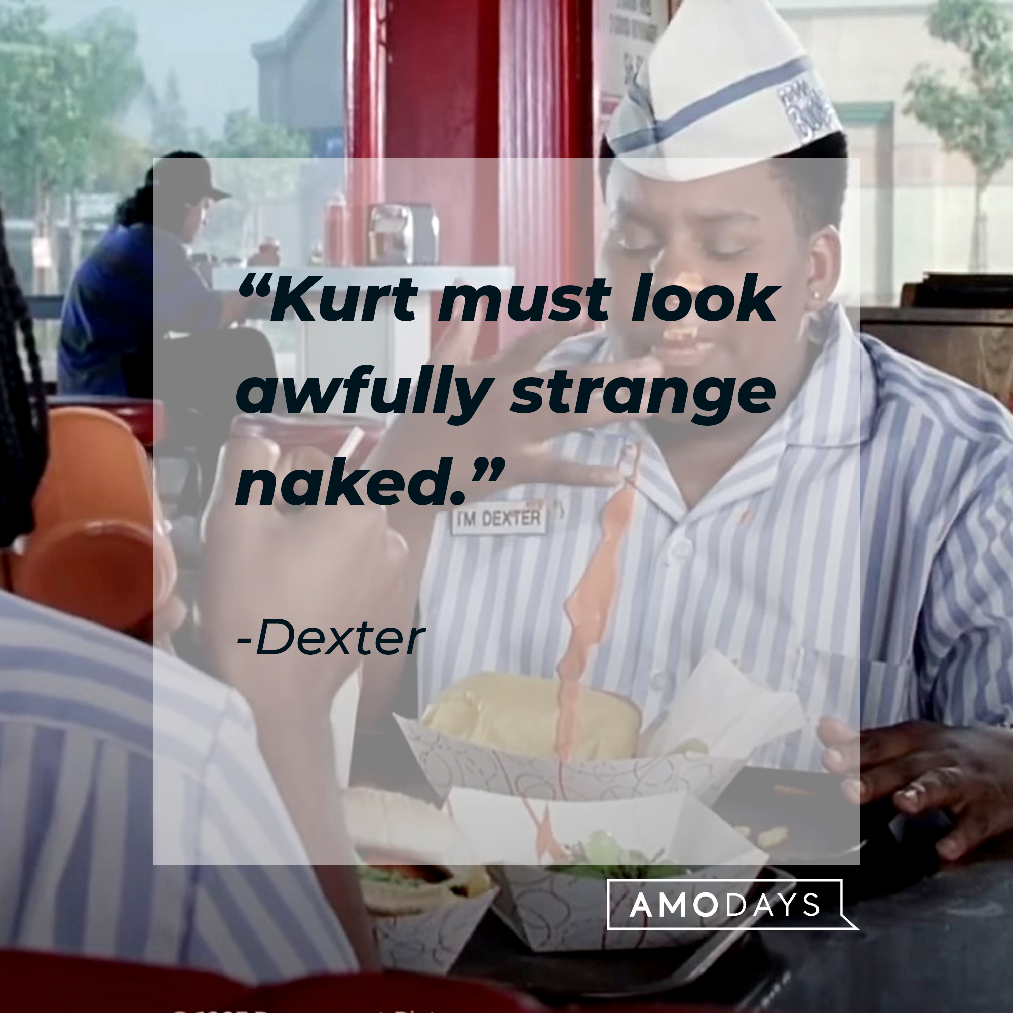An image of Dexter with his quote: “Kurt must look awfully strange naked.” | Source: AmoDays
