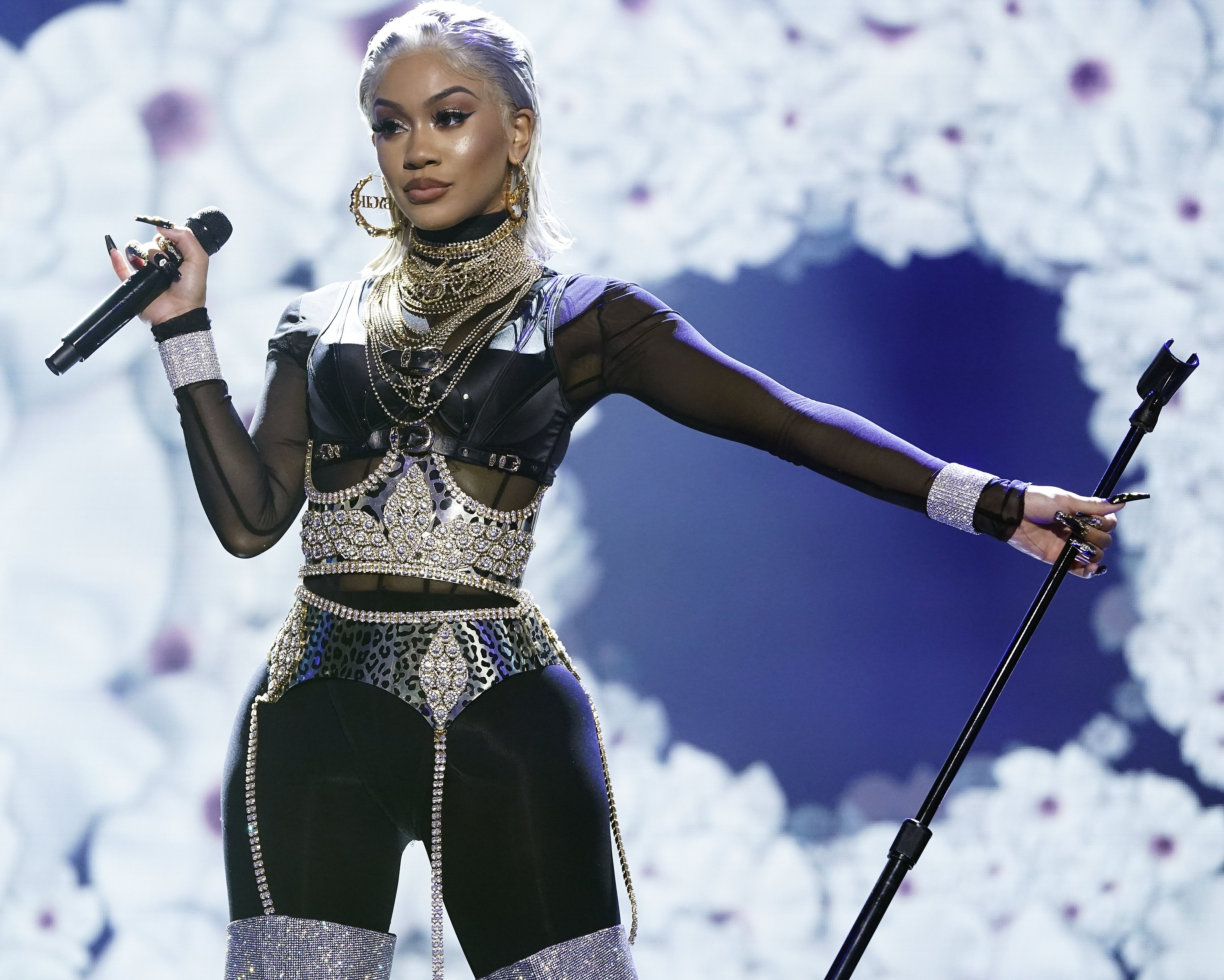 Saweetie performing at Dick Clarks "New Years Rockin Eve with Ryan Seacrest 2021" | Photo: Getty Images
