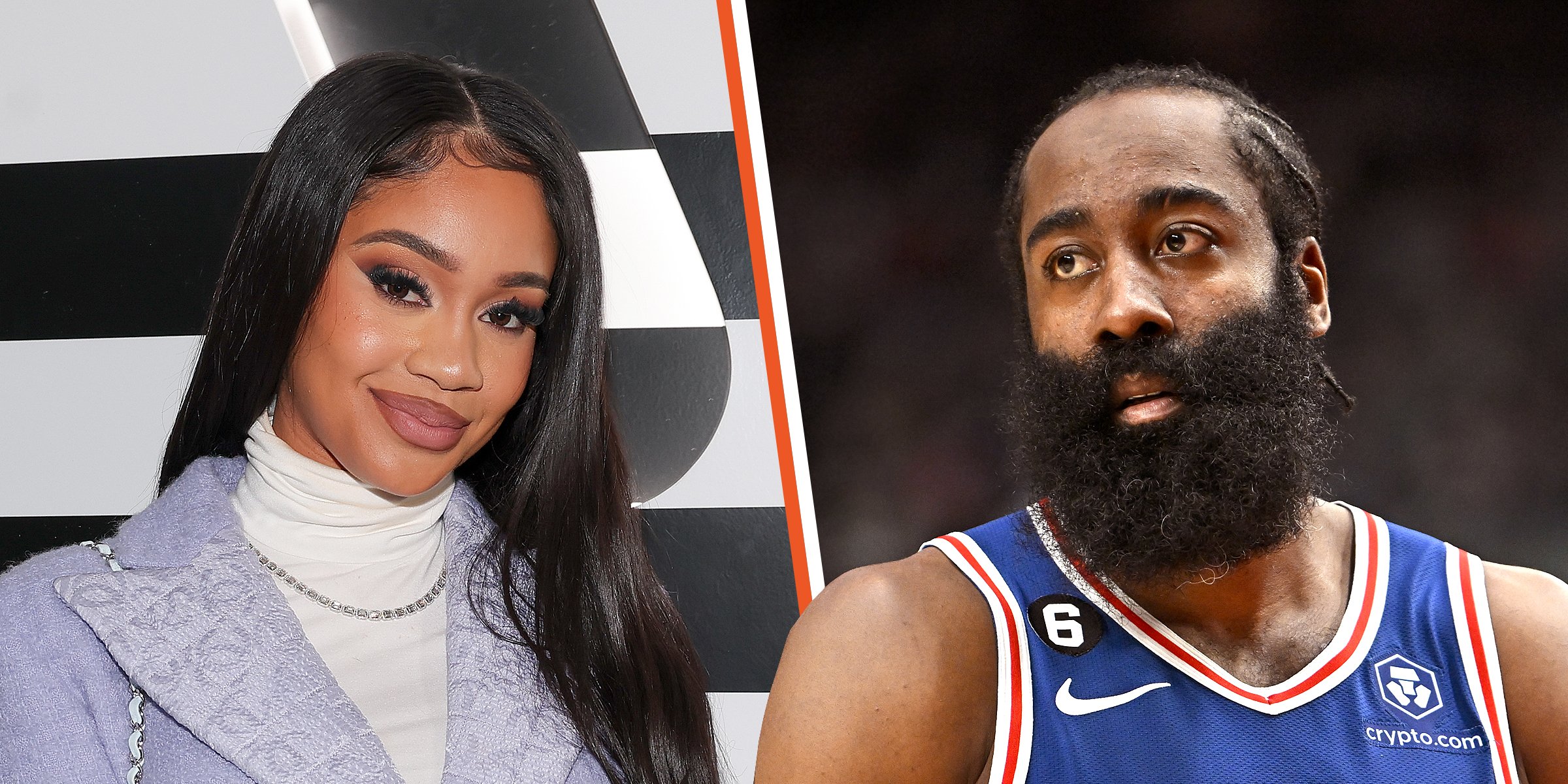 Saweetie and James Harden | Source: Getty Images