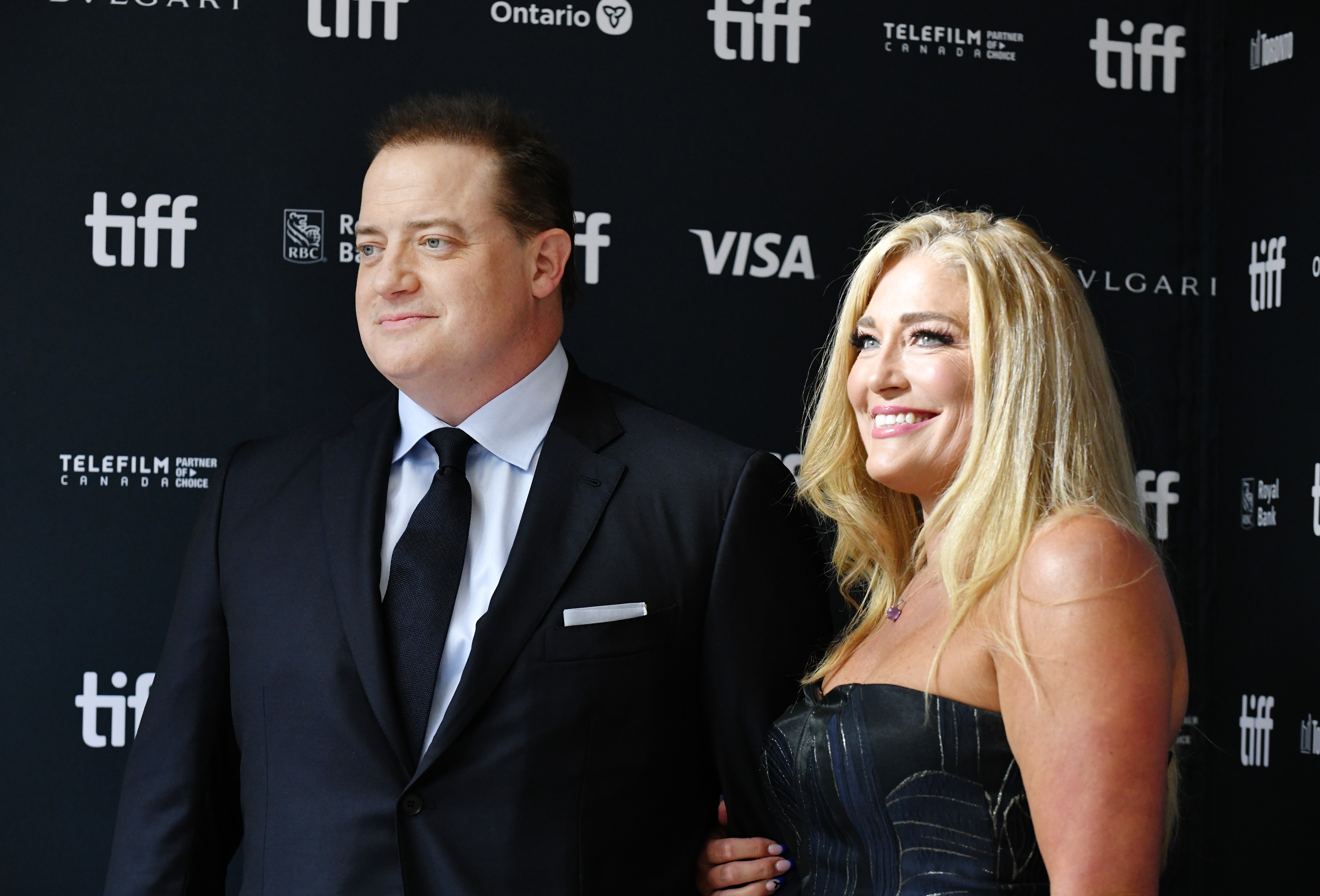 Brendan Fraser and Afton Smith at the "The Whale" premiere during the 2022 Toronto International Film Festival at Royal Alexandra Theatre on September 11, 2022 in Toronto, Ontario. | Source: Getty Images