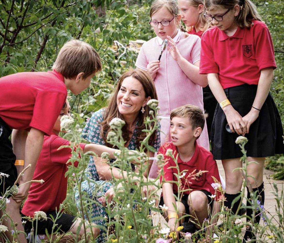 Duchess of Cambridge, Kate Middleton, engages with the children in her Back To Nature Garden. | Source: Instagram/kensigtonroyal