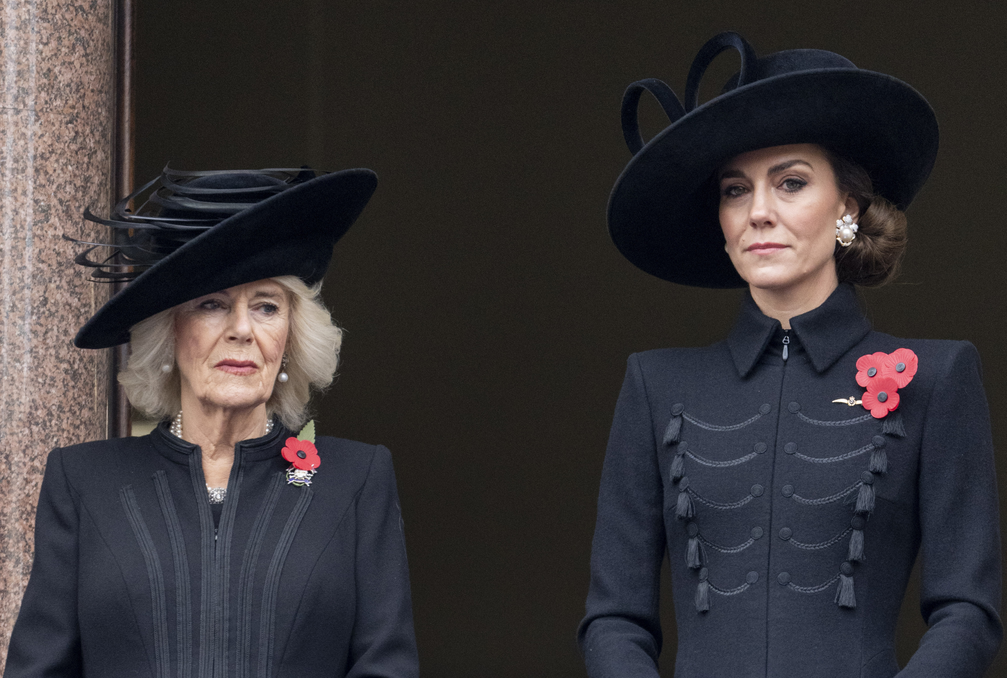 Queen Camilla and Princess Catherine of Wales at the National Service of Remembrance in London, England on November 13, 2022. | Source: Getty Images