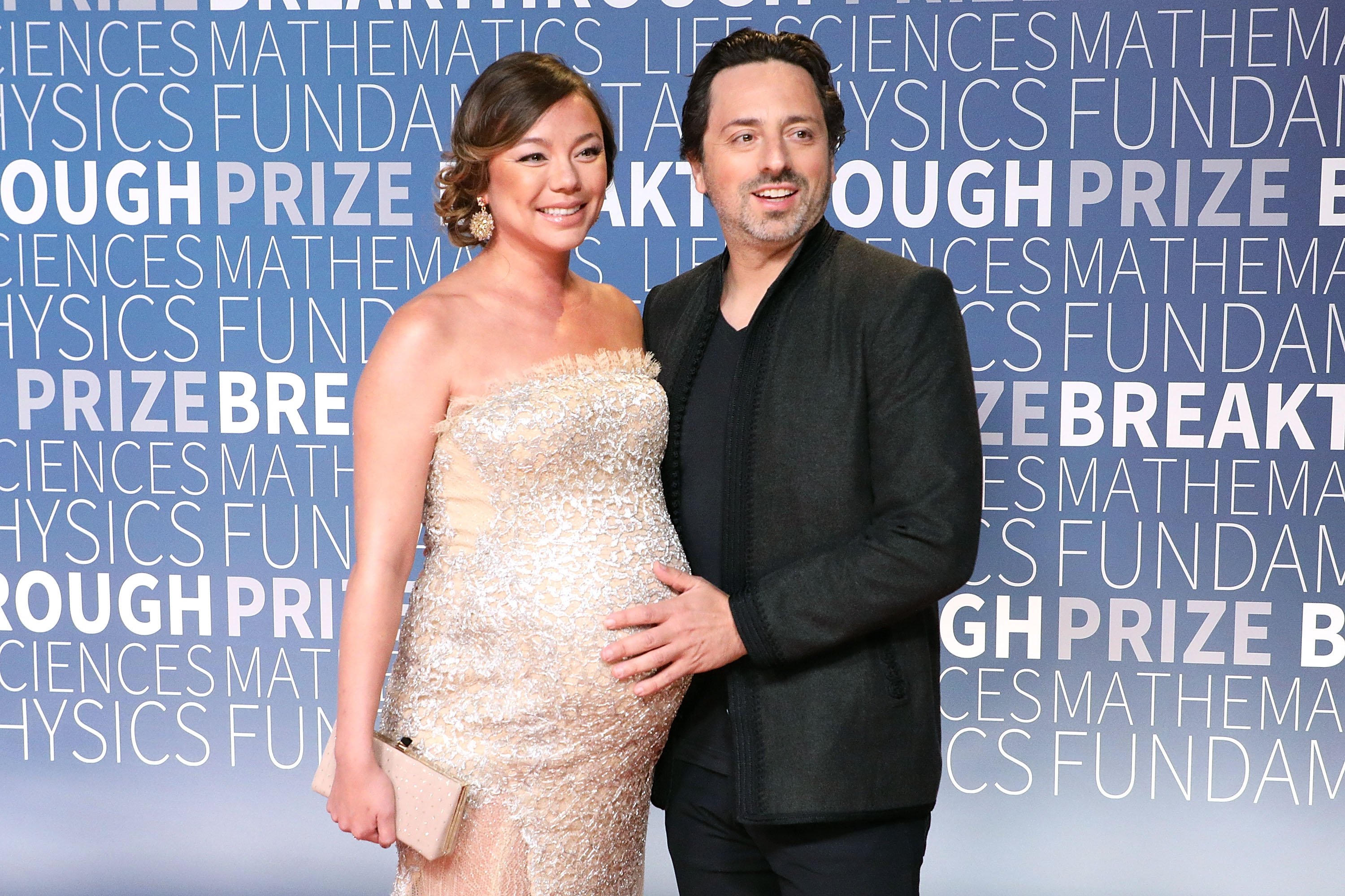 Nicole Shanahan and Sergey Brin attend the 7th Annual Breakthrough Prize Ceremony at NASA Ames Research Center on November 4, 2018, in Mountain View, California.| Source: Getty Images