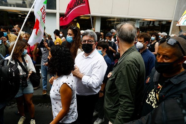 Jean-Luc Mélenchon leader du parti, participe à une "Marche des libertés" pour "combattre les idées d'extrême droite".| Photo : Getty Images