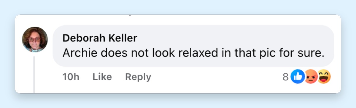 Some viewers shifted the conversation from the children's hair to Archie's body language, with one person writing, "Archie does not look relaxed in that pic for sure." This reaction added to the wider debate over how fans interpreted the rare family moment. | Source: Facebook/The Culture Capitol
