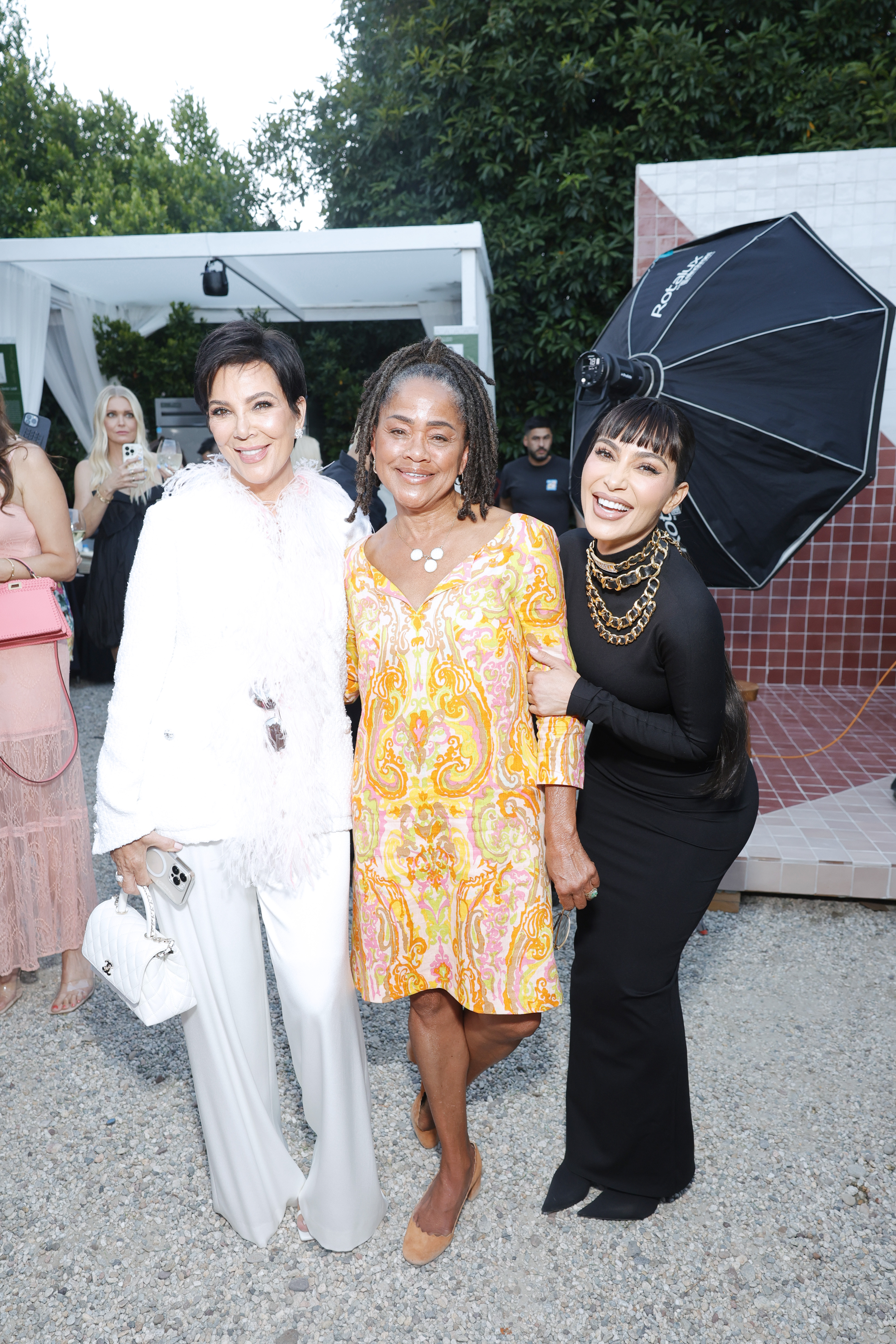 Kris Jenner, Doria Ragland, and Kim Kardashian during the TIAH 5th Anniversary Soiree at Private Residence on August 26, 2023, in Los Angeles, California. | Source: Getty Images
