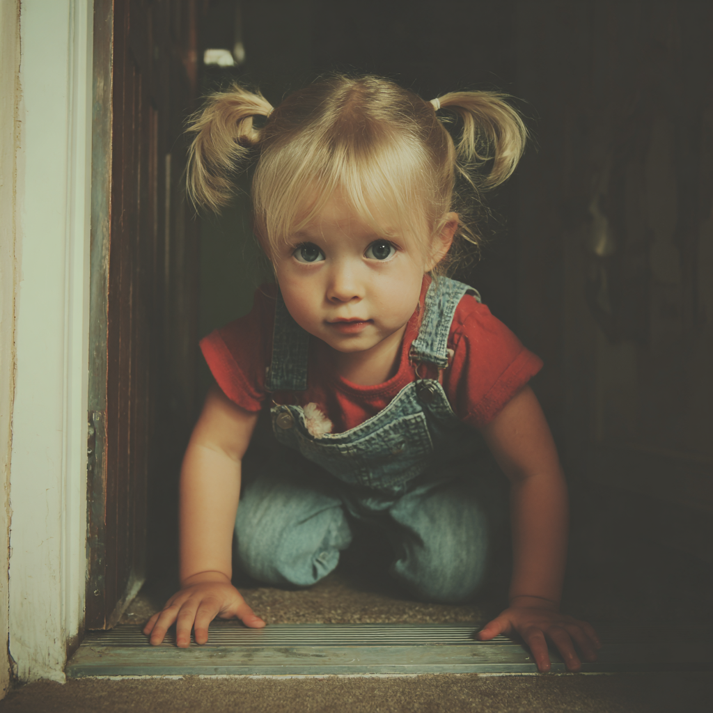 A crawling little girl | Source: Midjourney