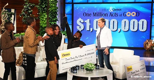 Ellen gives $1M to family of 6 living in 2-bedroom apartment and their reaction is priceless