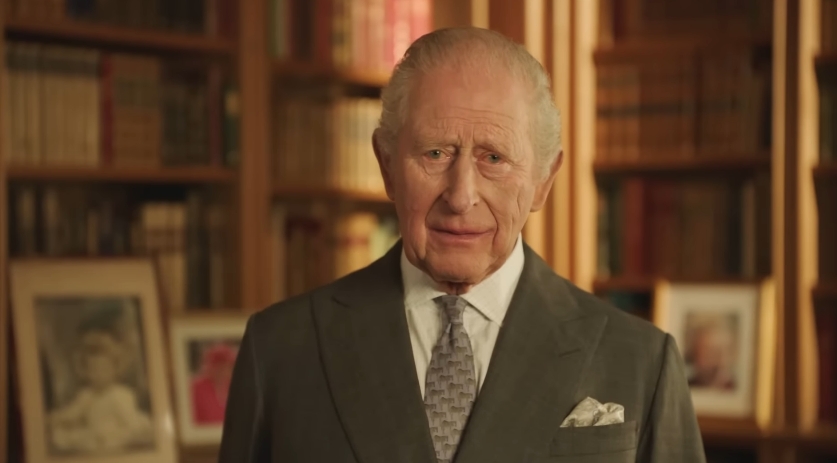 Captured in a closer frame, King Charles III's solemn yet gentle expression conveys both grief and reverence as he speaks, with the soft lighting and blurred background lending a sense of quiet intimacy to the moment as he pays tribute to Queen Elizabeth II. | Source: YouTube/The Royal Family Channel