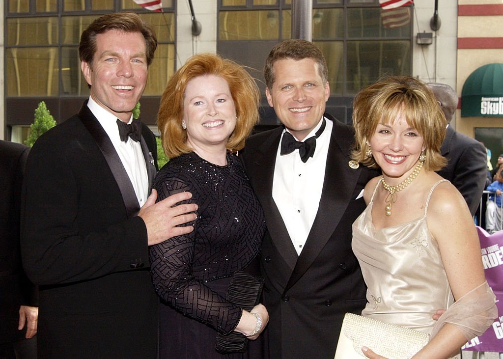 Peter Bergman, Mariellen, Robert Newman, and wife Britt Helfer arrive on May 17, 2002 at the 29th Annual Daytime Emmy Awards in New York | Photo: Getty Images