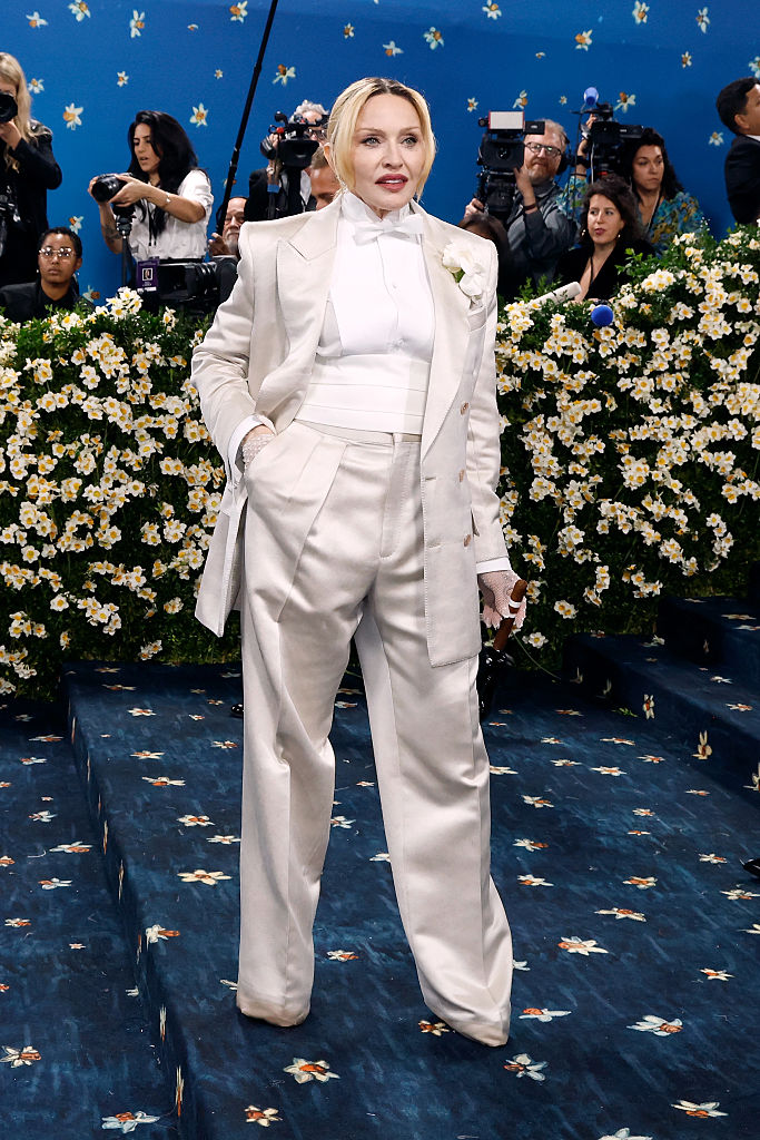 Madonna attends the 2025 Costume Institute Benefit, themed "Superfine: Tailoring Black Style," at the Metropolitan Museum of Art in New York City on May 5.