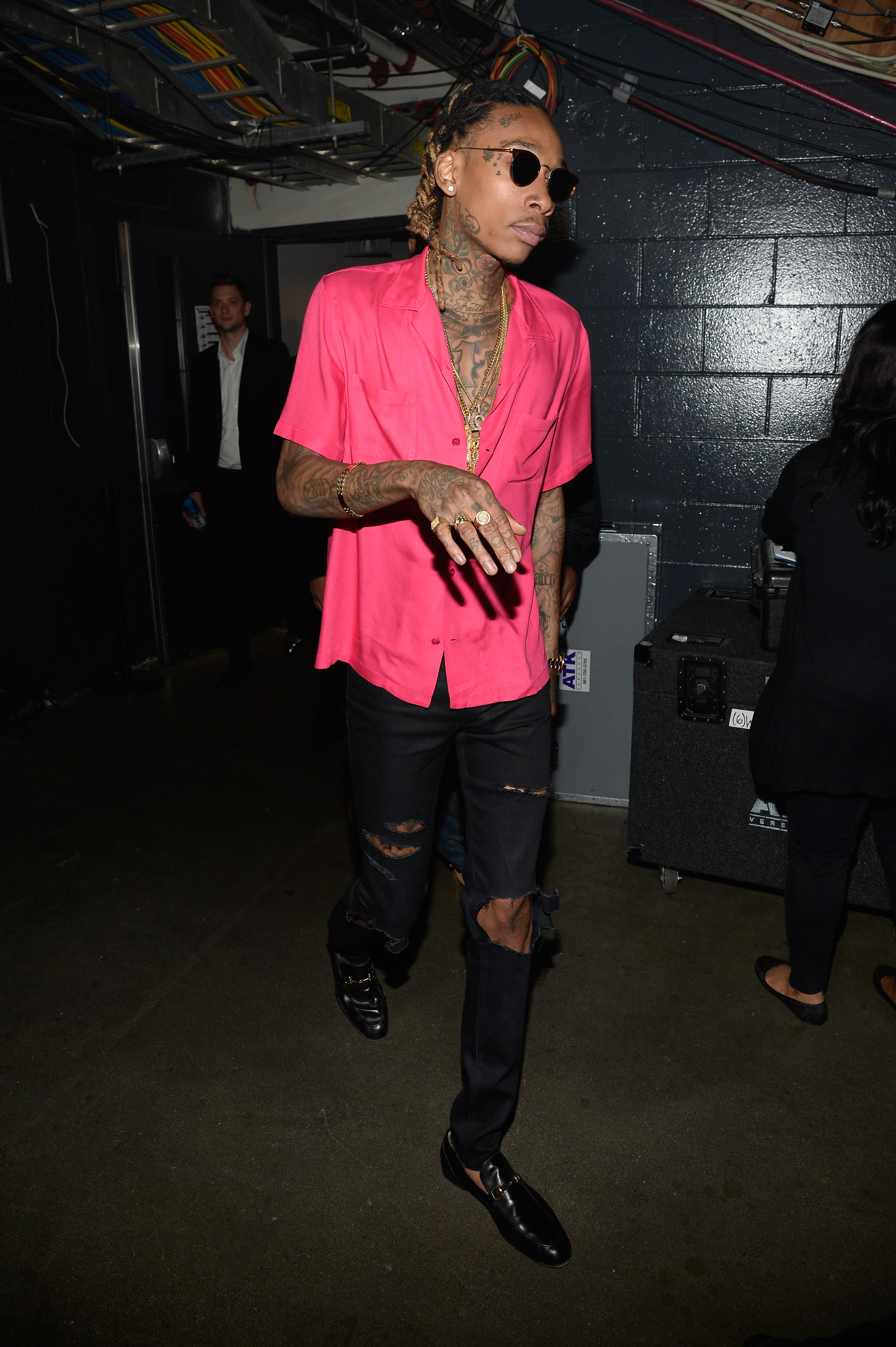 Wiz Khalifa backstage at the iHeartRadio Music Awards on April 3, 2016. | Source: Getty Images