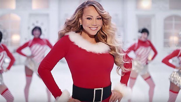 Mariah Carey in her new video for her classic "All I Want for Christmas"/ Source: YouTube/ Mariah Carey 