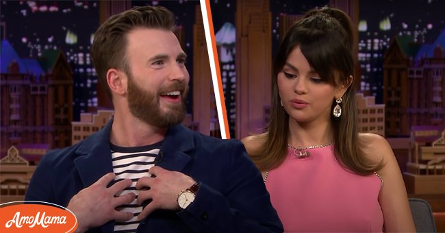 Chris Evans pictured on "The Tonight Show Starring Jimmy Fallon" in 2019 [Left]. Selena Gomez pictured on "The Tonight Show Starring Jimmy Fallon" in 2020. | Photo: YouTube/The Tonight Show Starring Jimmy Fallon