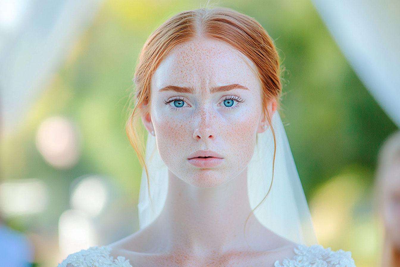 A bride standing outdoors | Source: Midjourney