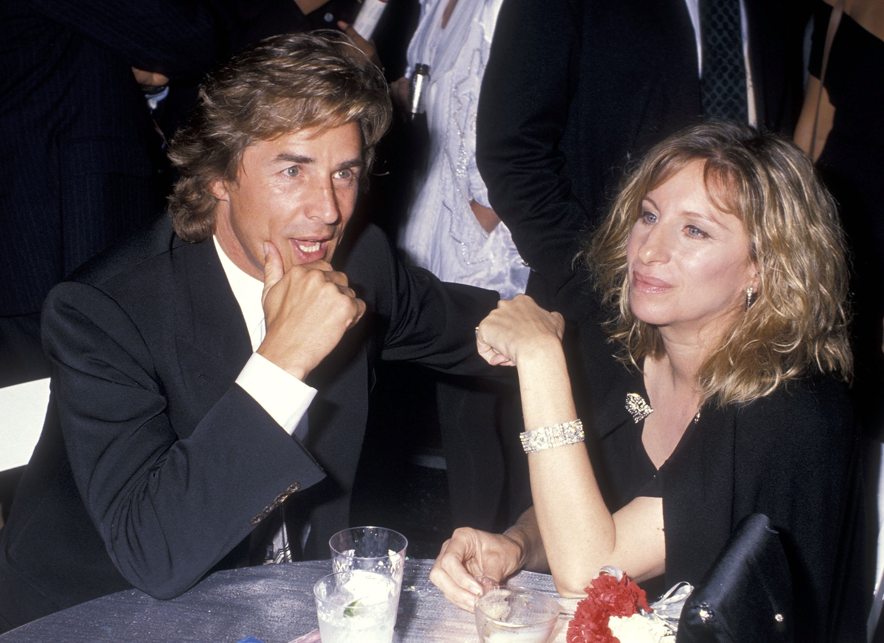 Actor Don Johnson and actres/singer Barbra Streisand at the "Sweet Hearts Dance" Westwood Premiere and After Party on September 18, 1988 at the Avco Centre Cinemas in Westwood, California. | Source: Getty Images
