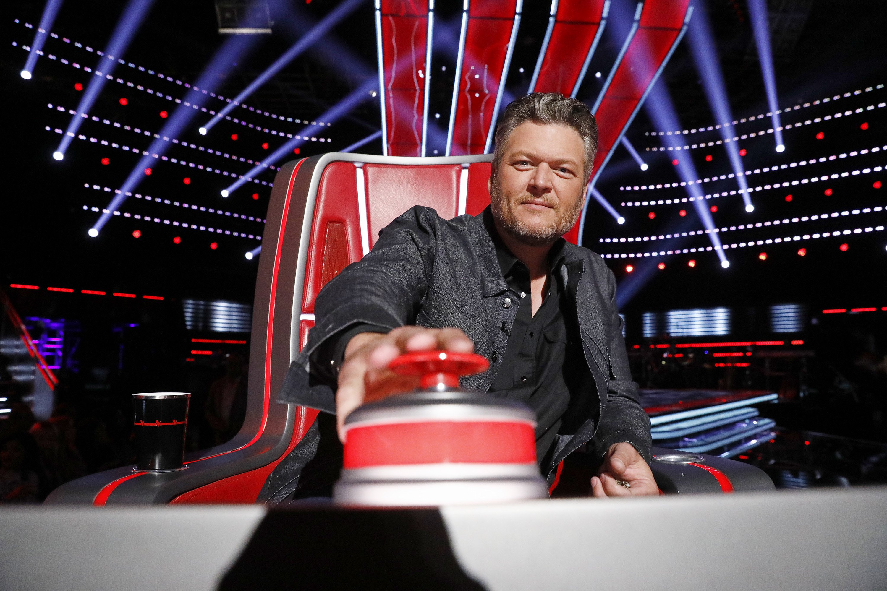 Blake Shelton during the blind auditions of the 18th season of "The Voice." | Source: Getty Images.