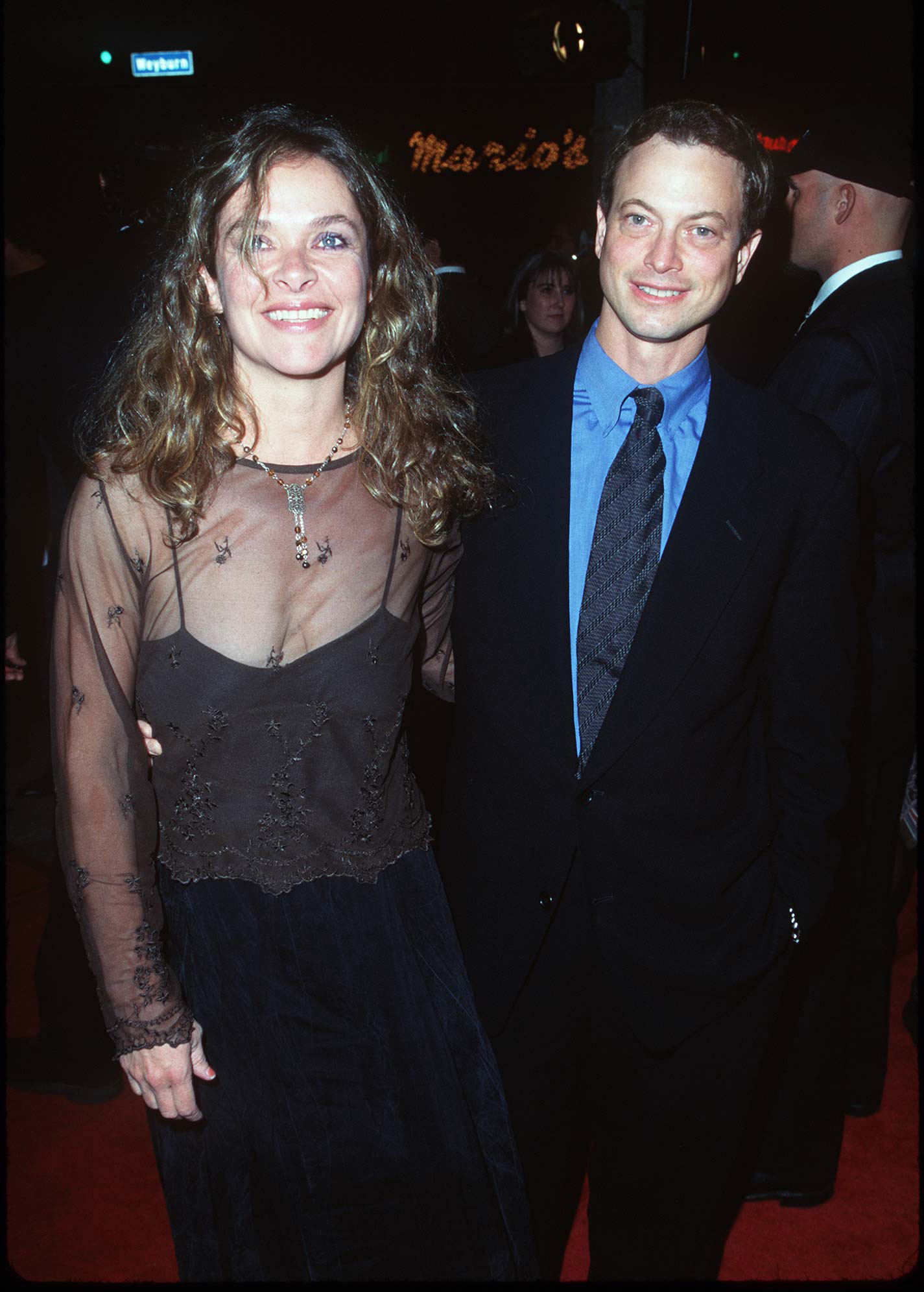 Gary Sinise and Moira Harris during the premiere of"Ransom" at Mann Village Theatre in Westwood, California | Source: Getty Images