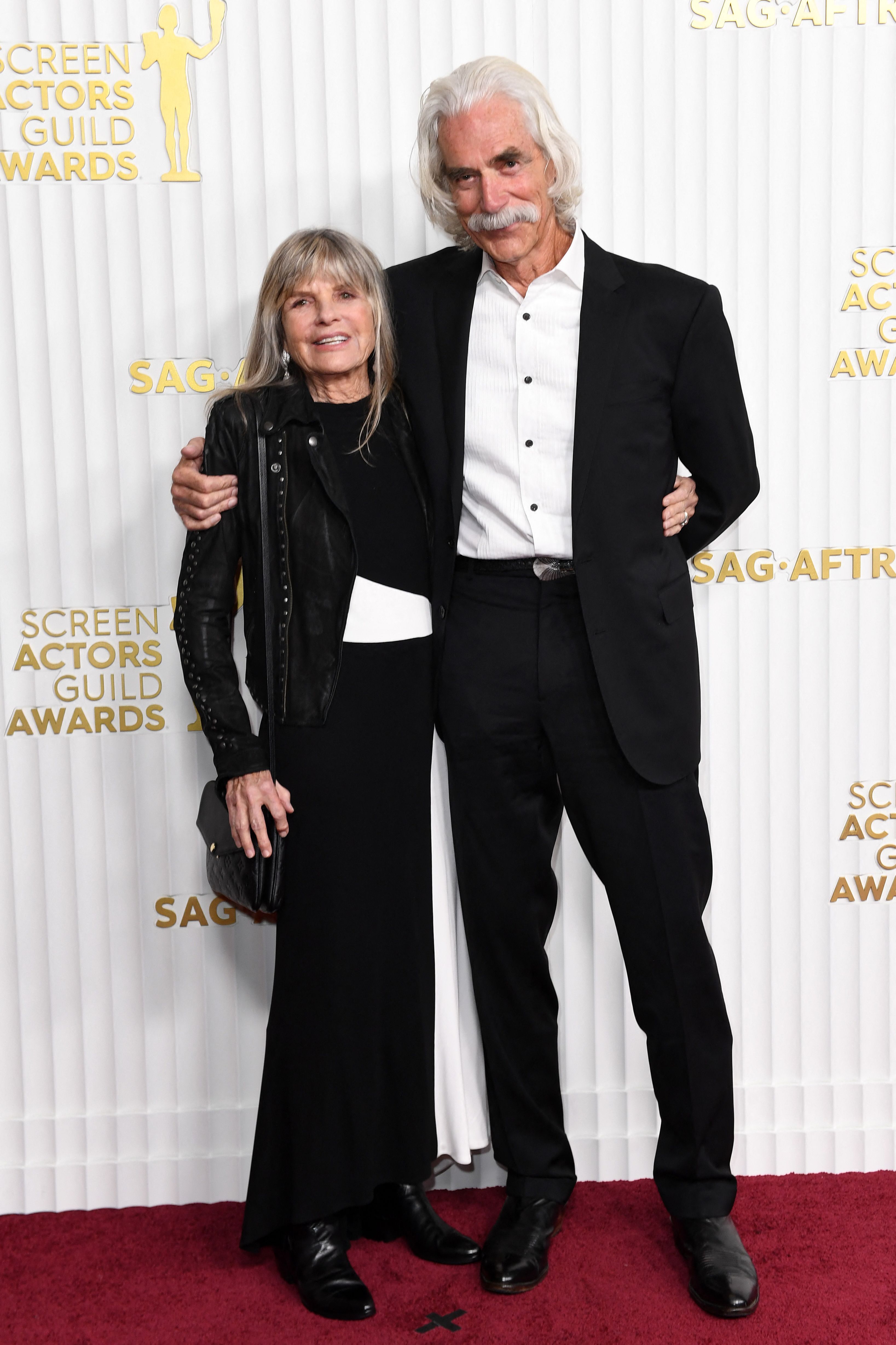 US actor Sam Elliott (R) and wife US actress Katharine Ross at the Fairmont Century Plaza in Century City, California, on February 26, 2023 | Source: Getty Images