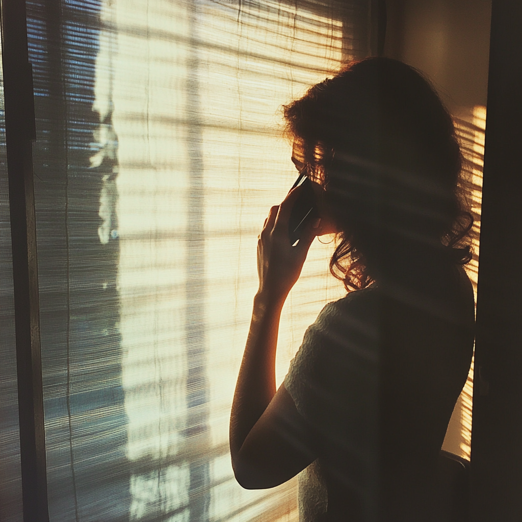 A woman talking on the phone | Source: Midjourney